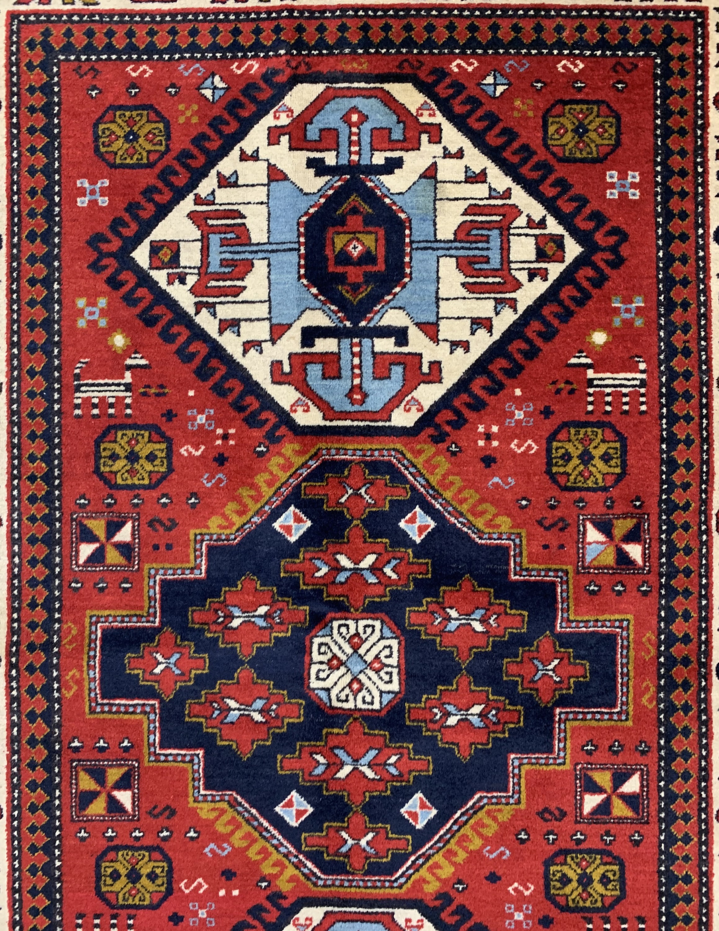 Detail b: Eriwan, Rußland, Mitte 20.Jhd, Wolle auf Baumwolle, ca. 203 x 134 cm, EHZ: 2