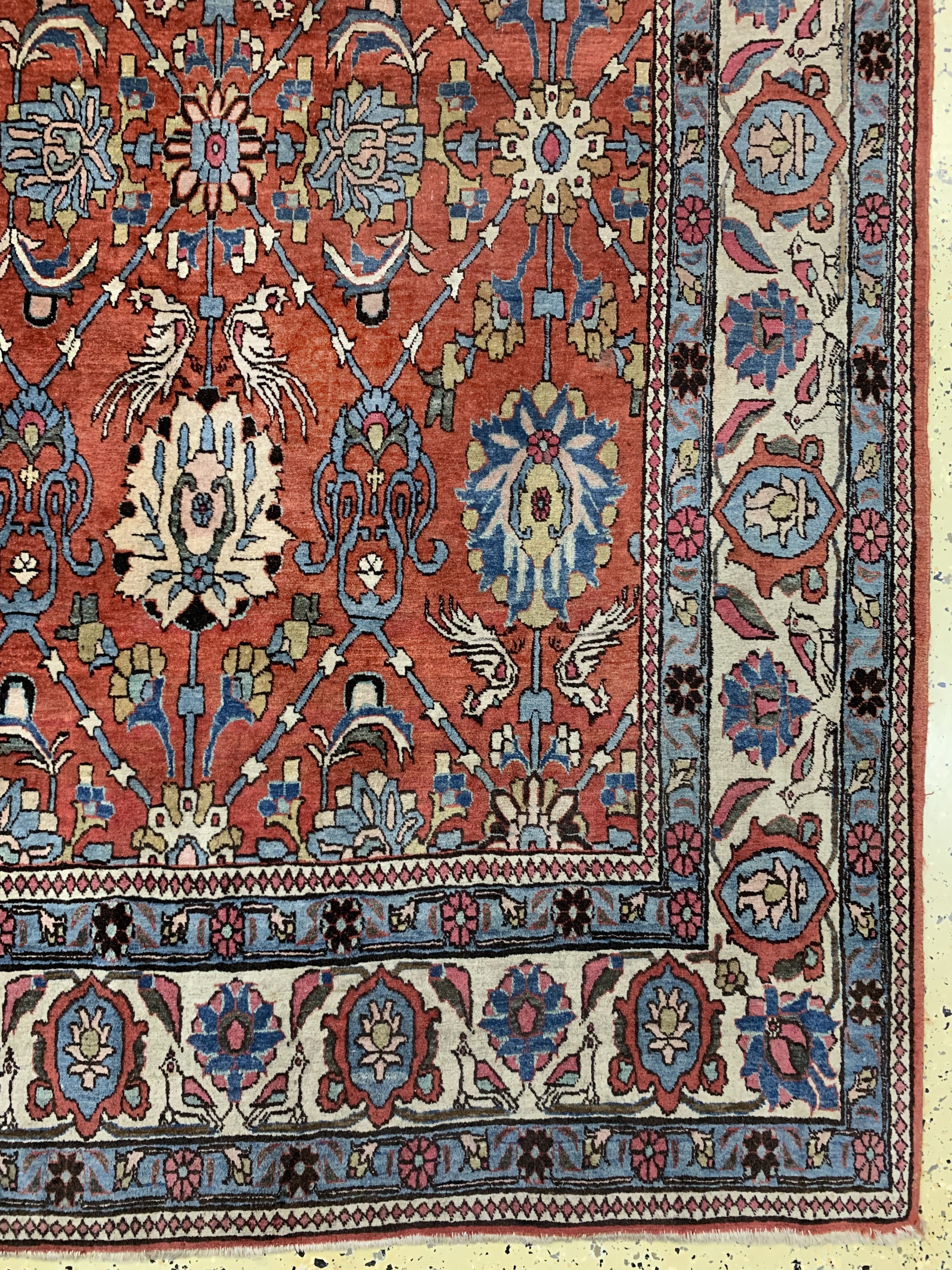 Detail a: Weramin alt, Persien, Anfang 20.Jhd, Wolle auf Baumwolle, ca. 305 x 217 cm, EHZ: 3