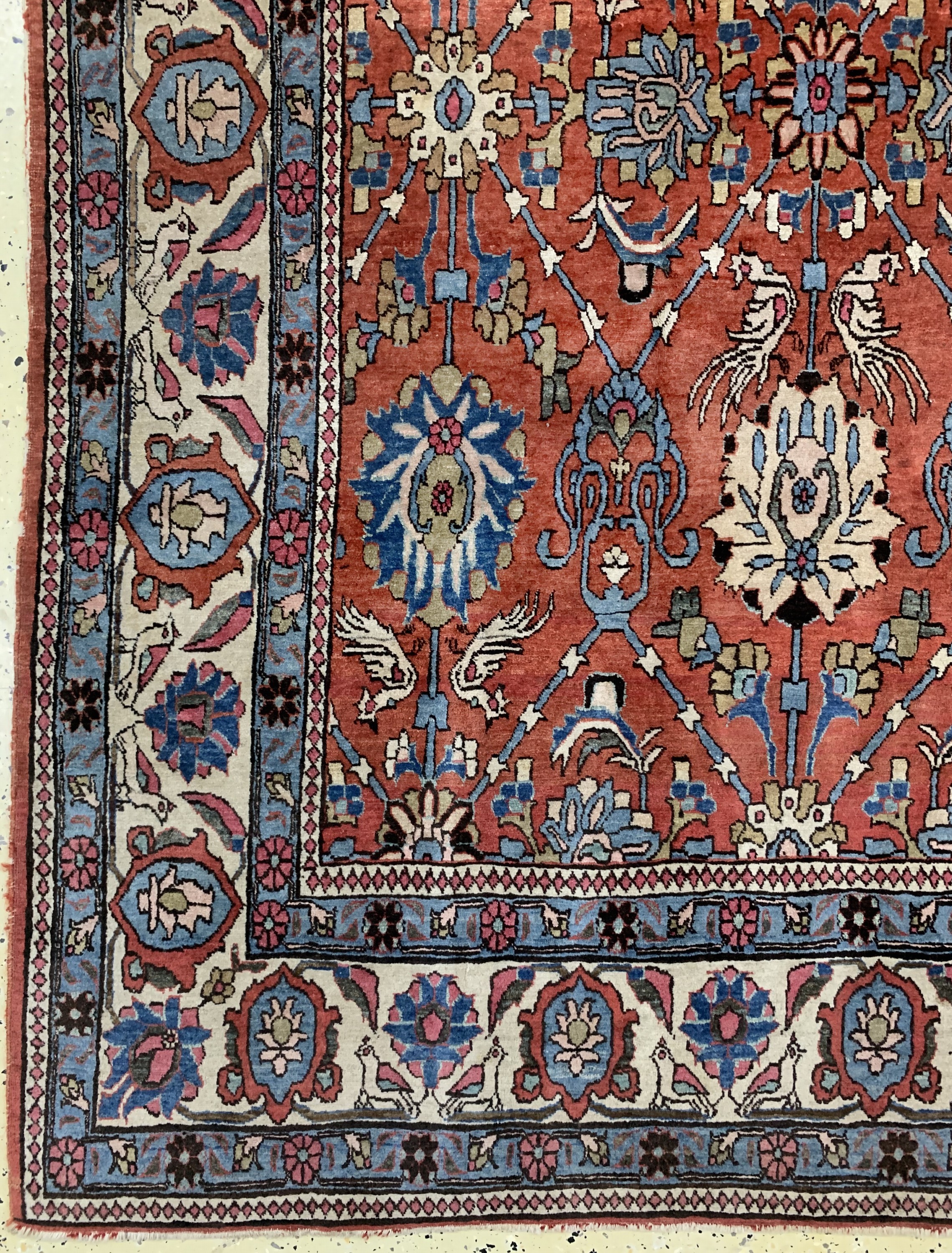 Detail b: Weramin alt, Persien, Anfang 20.Jhd, Wolle auf Baumwolle, ca. 305 x 217 cm, EHZ: 3
