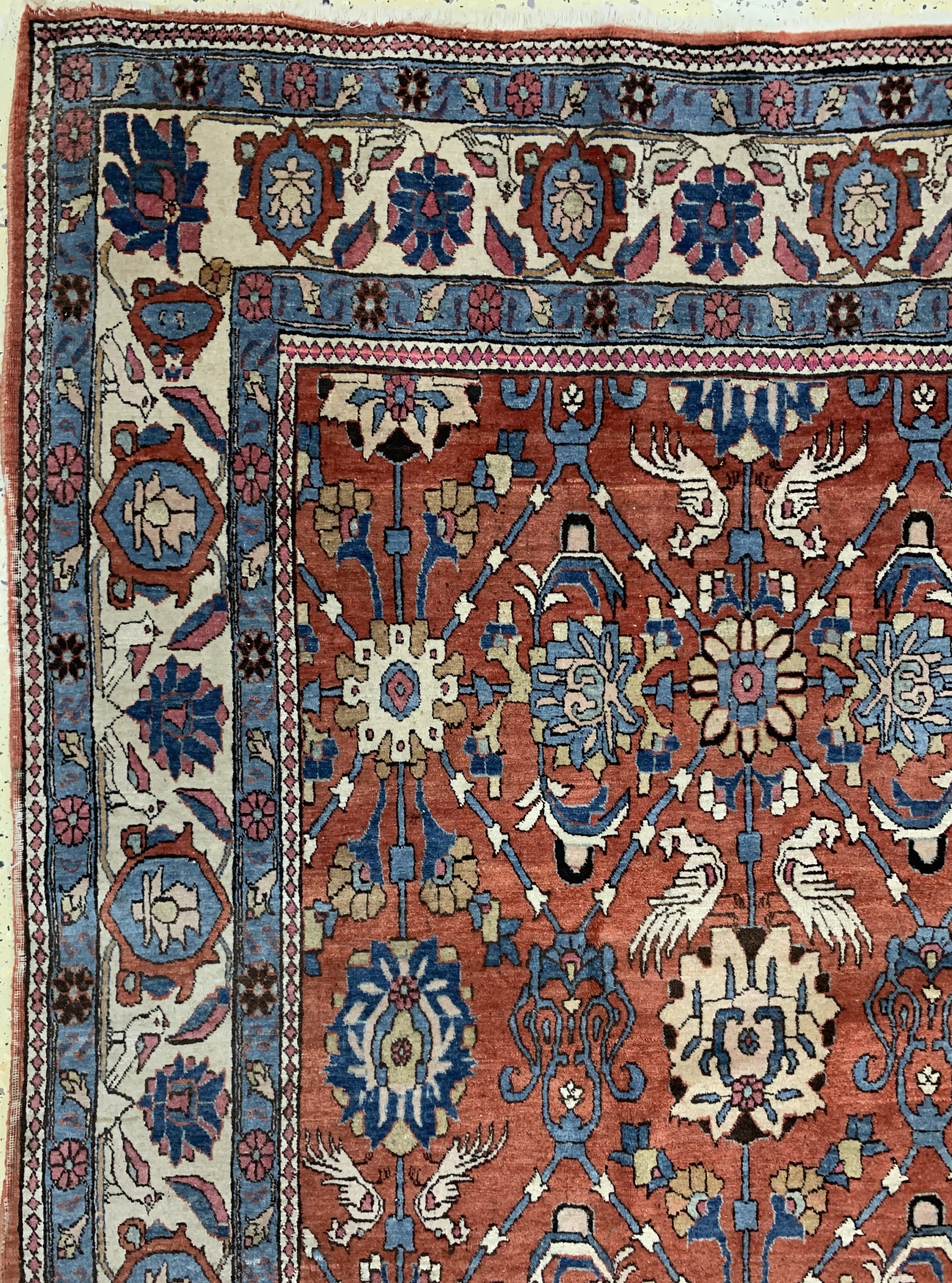 Detail c: Weramin alt, Persien, Anfang 20.Jhd, Wolle auf Baumwolle, ca. 305 x 217 cm, EHZ: 3