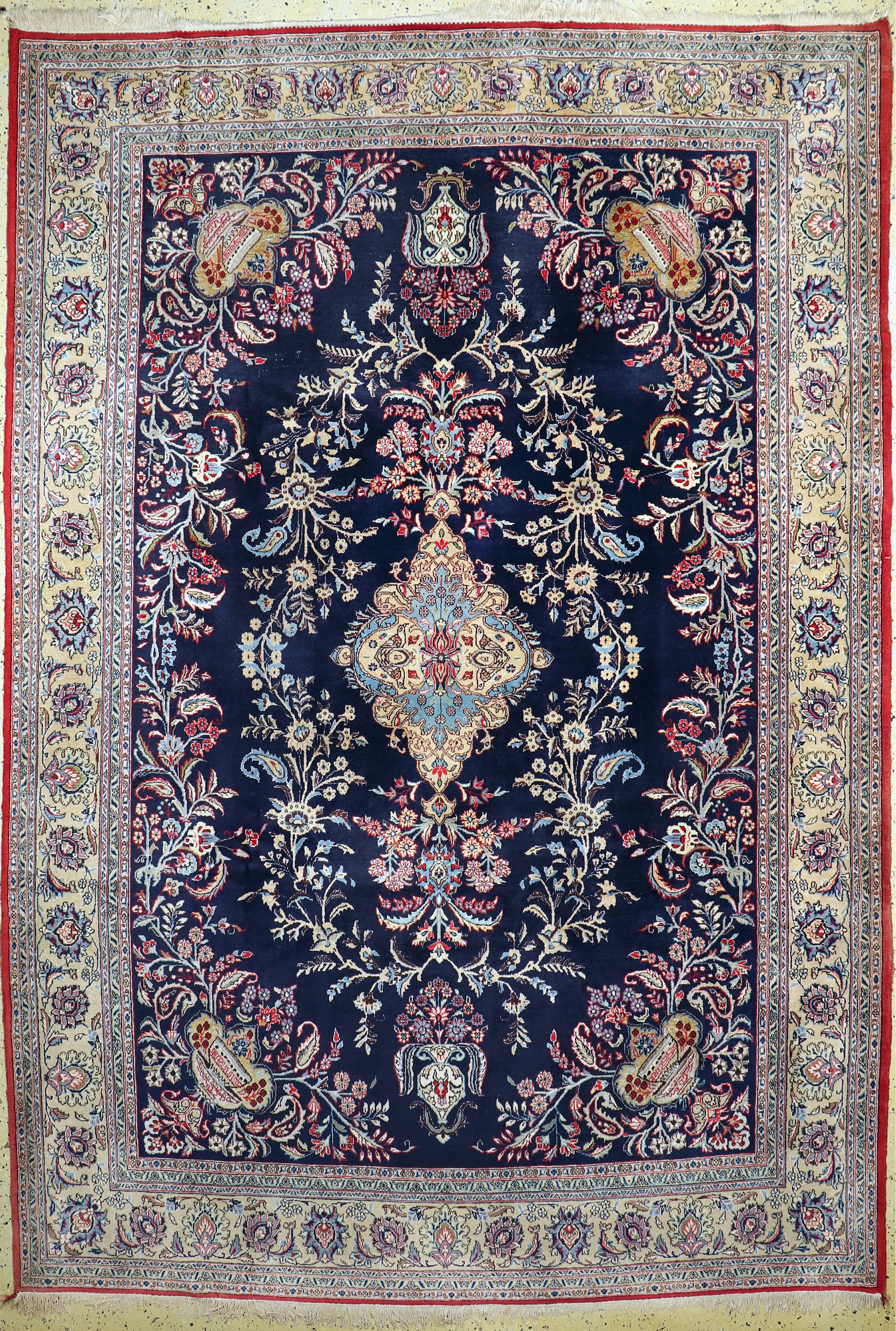 Ghom alt, Persien, Mitte 20.Jhd, Wolle mit Seide, ca. 350 x 240 cm, EHZ: 2-3