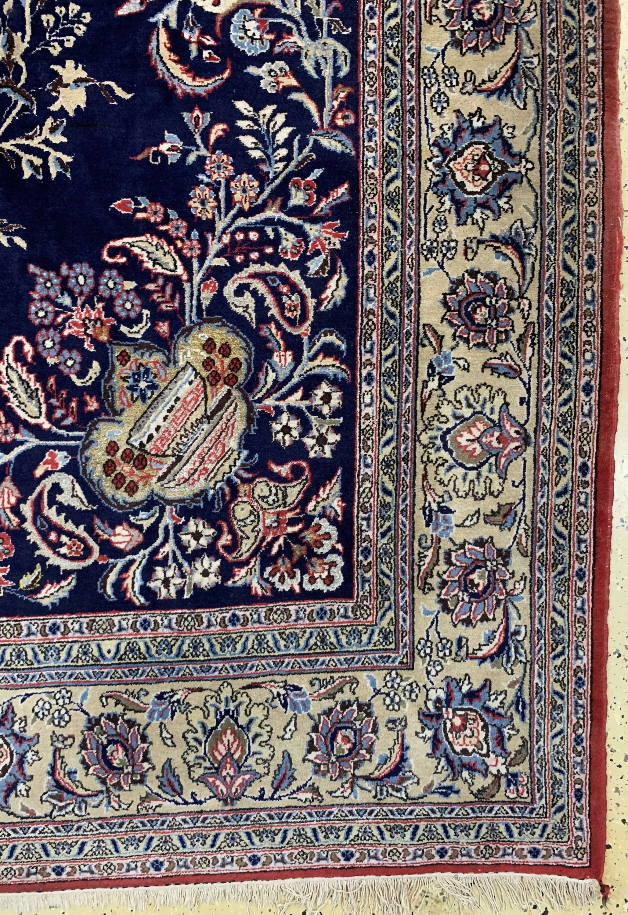 Detail a: Ghom alt, Persien, Mitte 20.Jhd, Wolle mit Seide, ca. 350 x 240 cm, EHZ: 2-3