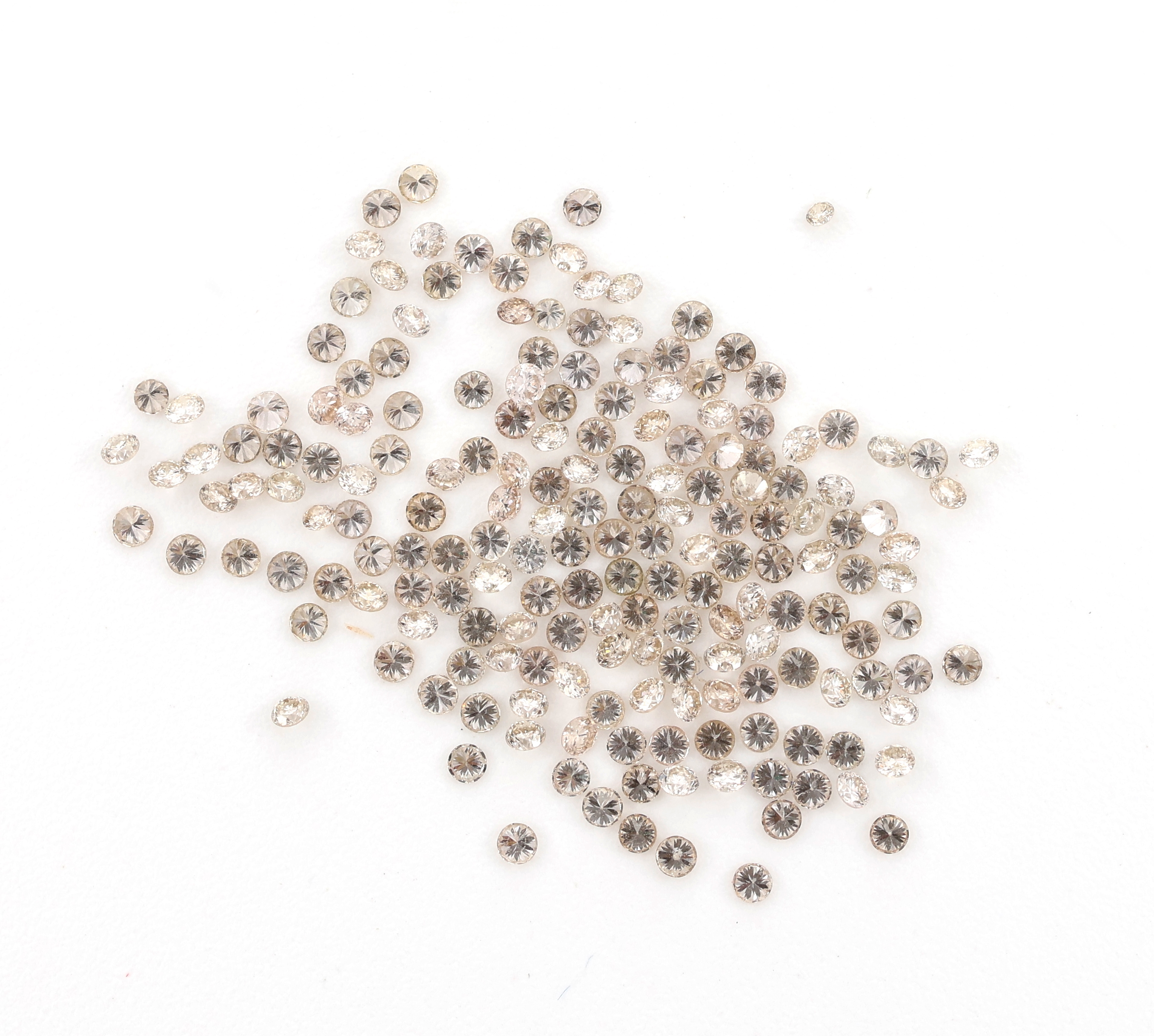 Lot lose Brillanten, zus. ca. 1.00 ct Weiss-get.Weiss/vs-si, kalibriert ca. 1.05 - 1.10 mm