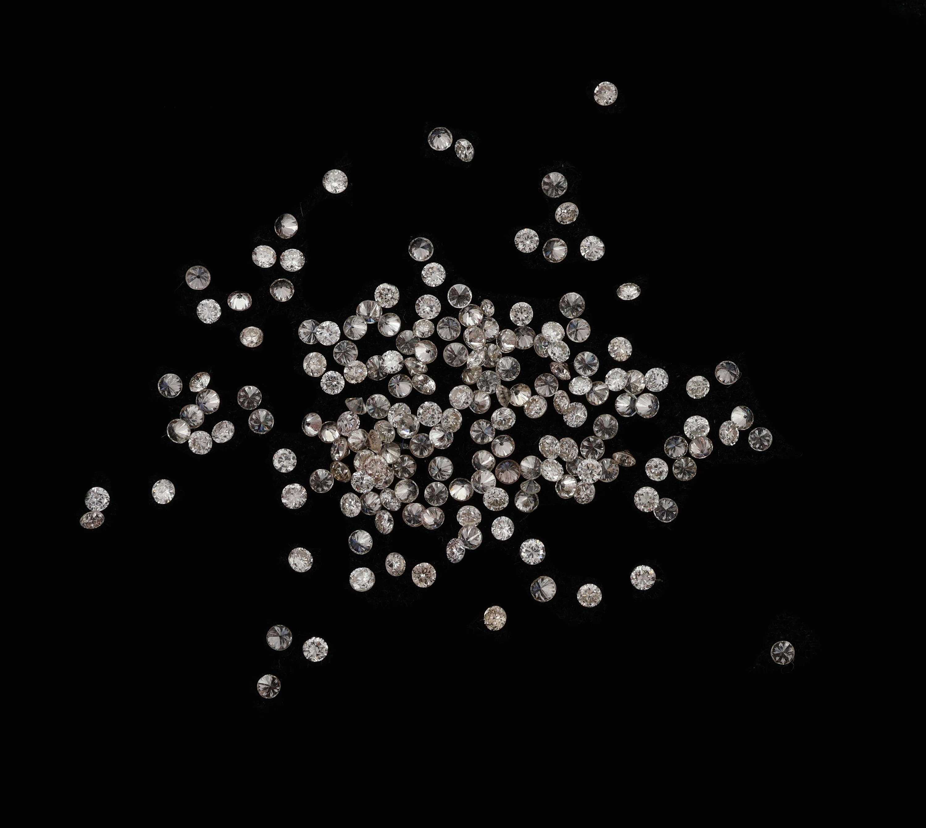Detail a: Lot lose Brillanten, zus. ca. 1.00 ct Weiss-get.Weiss/vs-si, kalibriert ca. 1.05 - 1.10 mm
