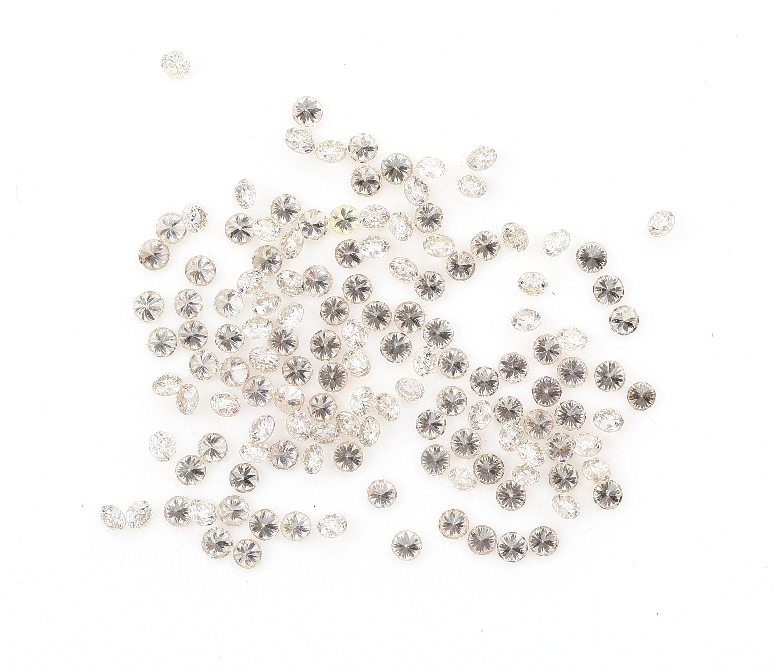 Lot lose Brillanten, zus. ca. 1.00 ct, Weiss-get.Weiss/vs-si, kalibriert ca. 1.15 - 1.20 mm