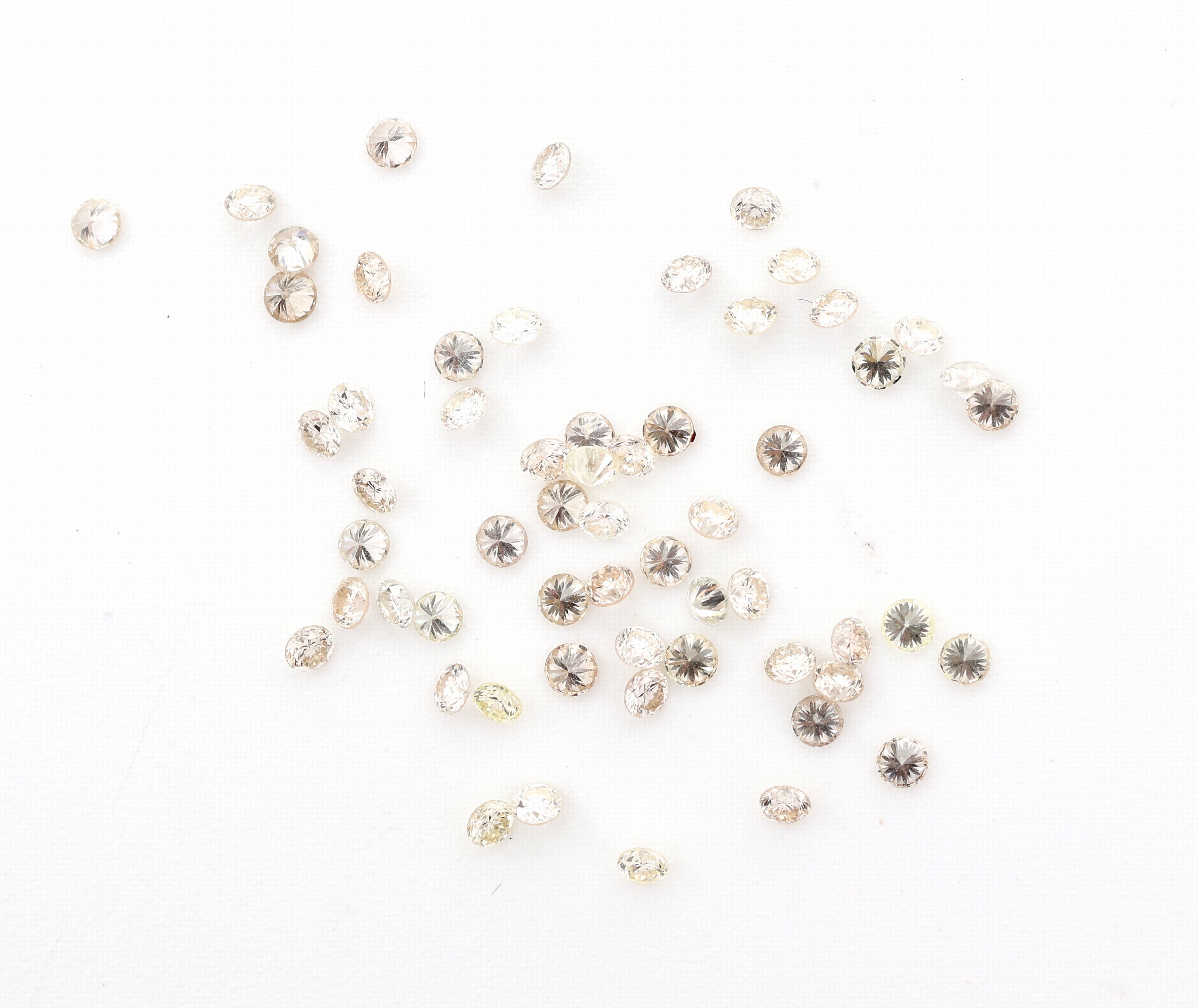 Detail a: Lot lose Brillanten, zus. ca. 1.00 ct Weiß- get.Weiß/vs-si, kalibriert ca. 1.55-1.60 mm