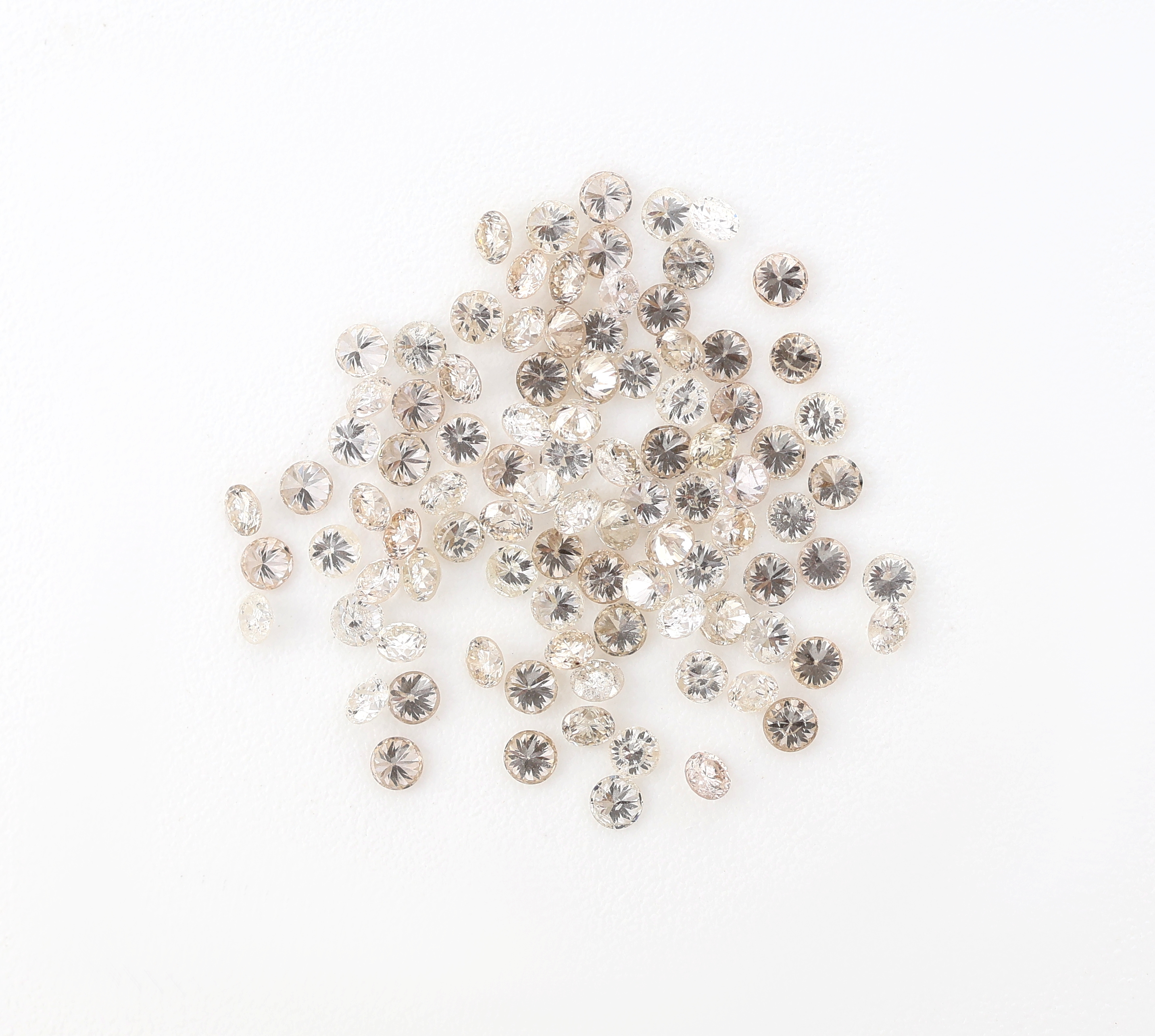 Lot lose Brillanten, zus. ca. 1.00 ct, feines Weiss-l.get.Weiss/vs-p1, kalibriert ca. 1.35 - 1.40 mm