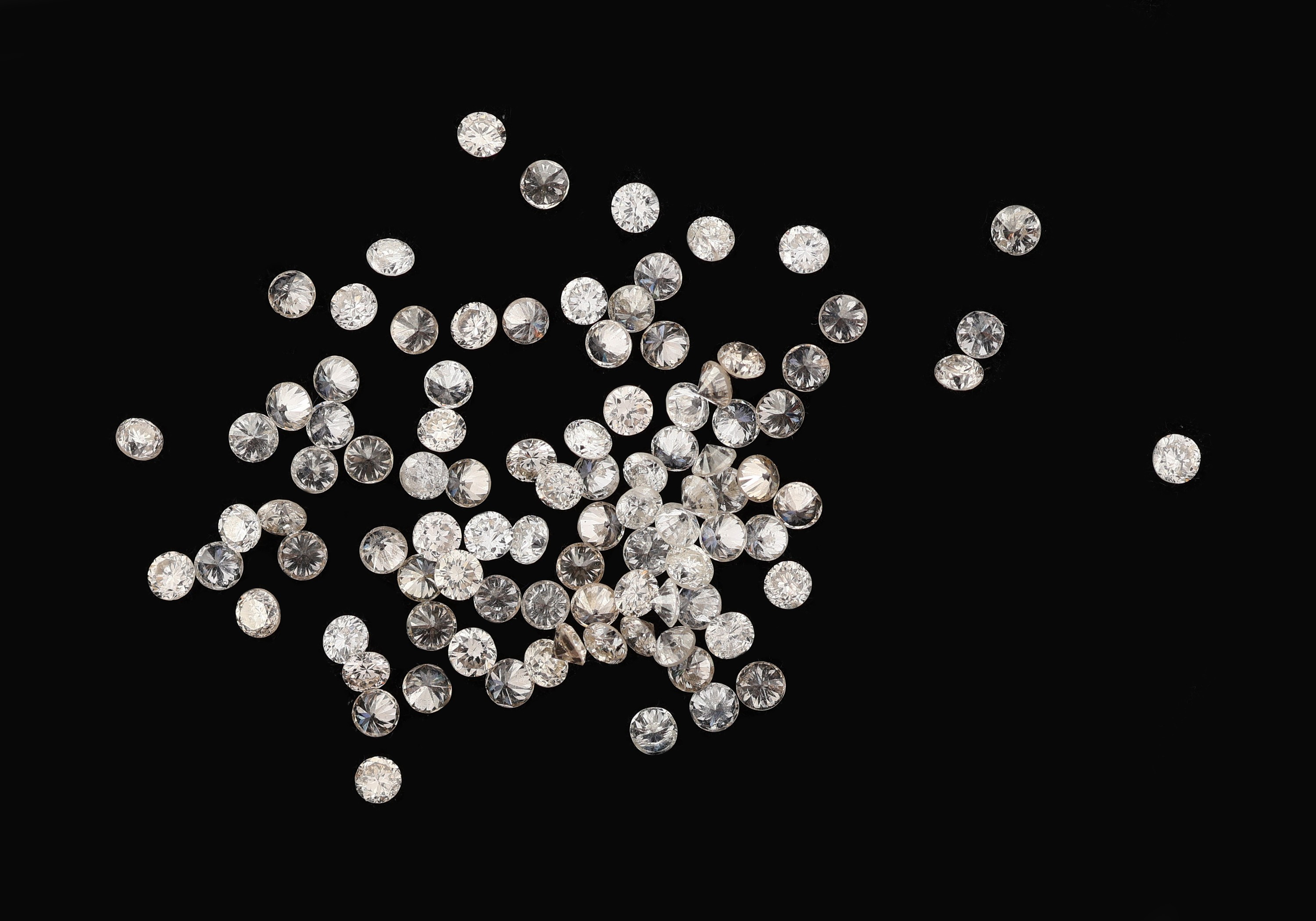 Detail a: Lot lose Brillanten, zus. ca. 1.00 ct, feines Weiss-l.get.Weiss/vs-p1, kalibriert ca. 1.35 - 1.40 mm