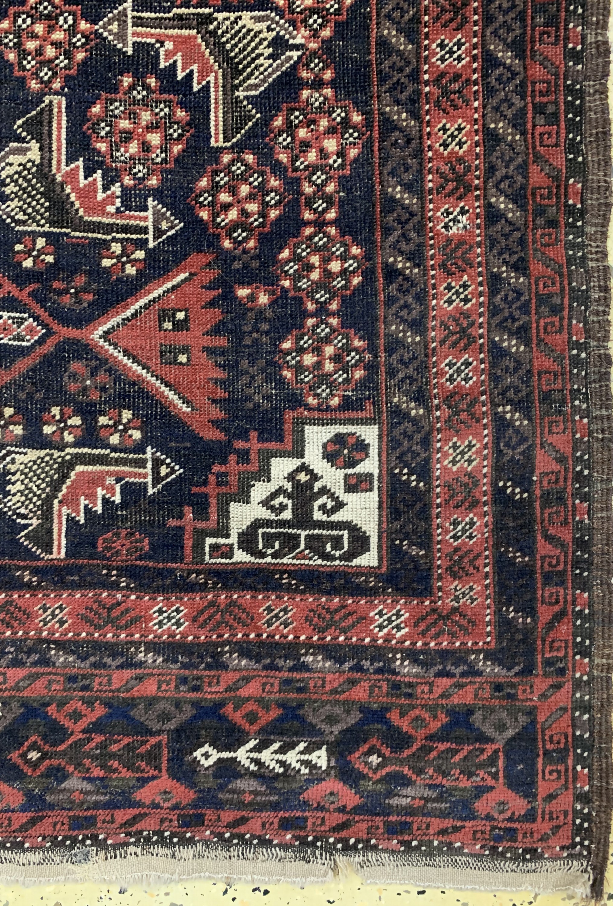 Detail a: Belutsch antik, Persien, um 1900, Wolle aufWolle, ca. 164 x 95 cm, EHZ: 3