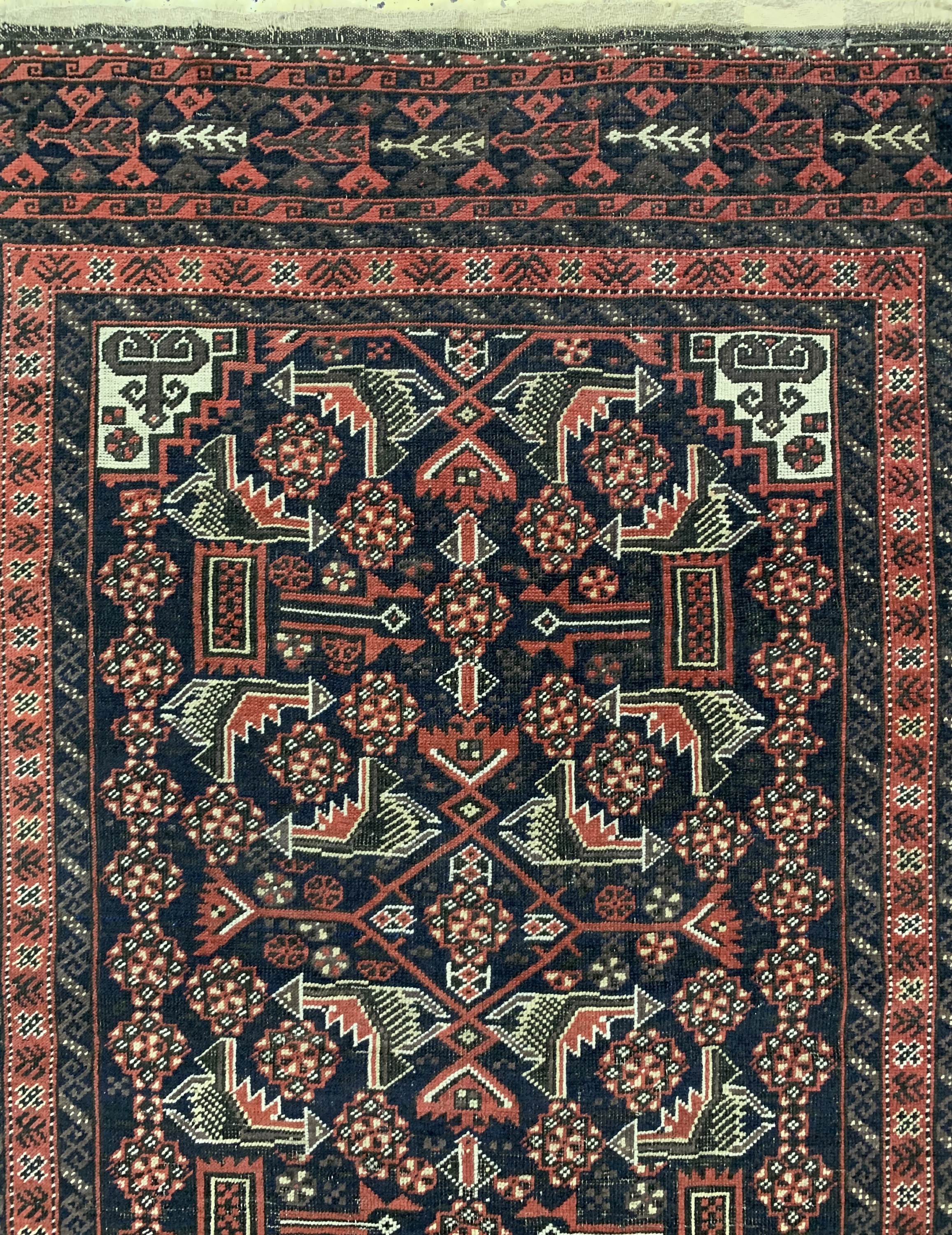 Detail b: Belutsch antik, Persien, um 1900, Wolle aufWolle, ca. 164 x 95 cm, EHZ: 3