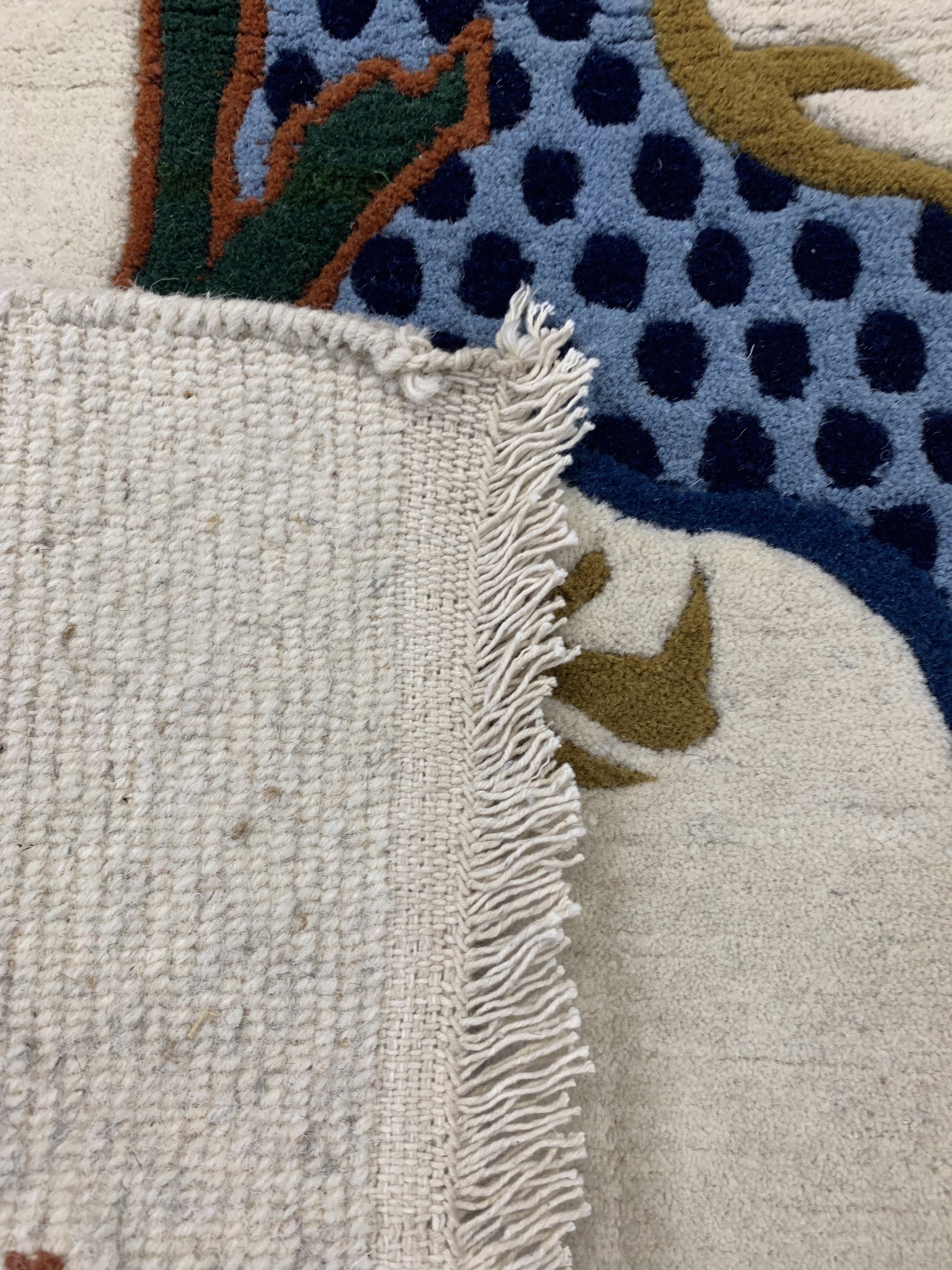 Detail e: Nepal"Drachen-Teppich", Ende 20.Jhd, Wolle auf Baumwolle, ca. 175 x 90 cm, EHZ: 2