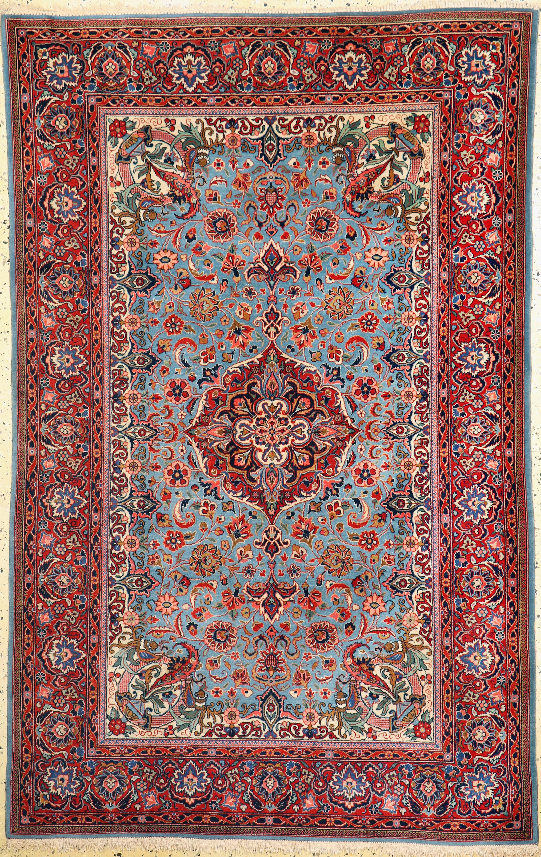 Keschan Kork fein, Persien, Anfang 20.Jhd, Korkwolle auf Baumwolle, ca. 203 x 130 cm, EHZ: 2