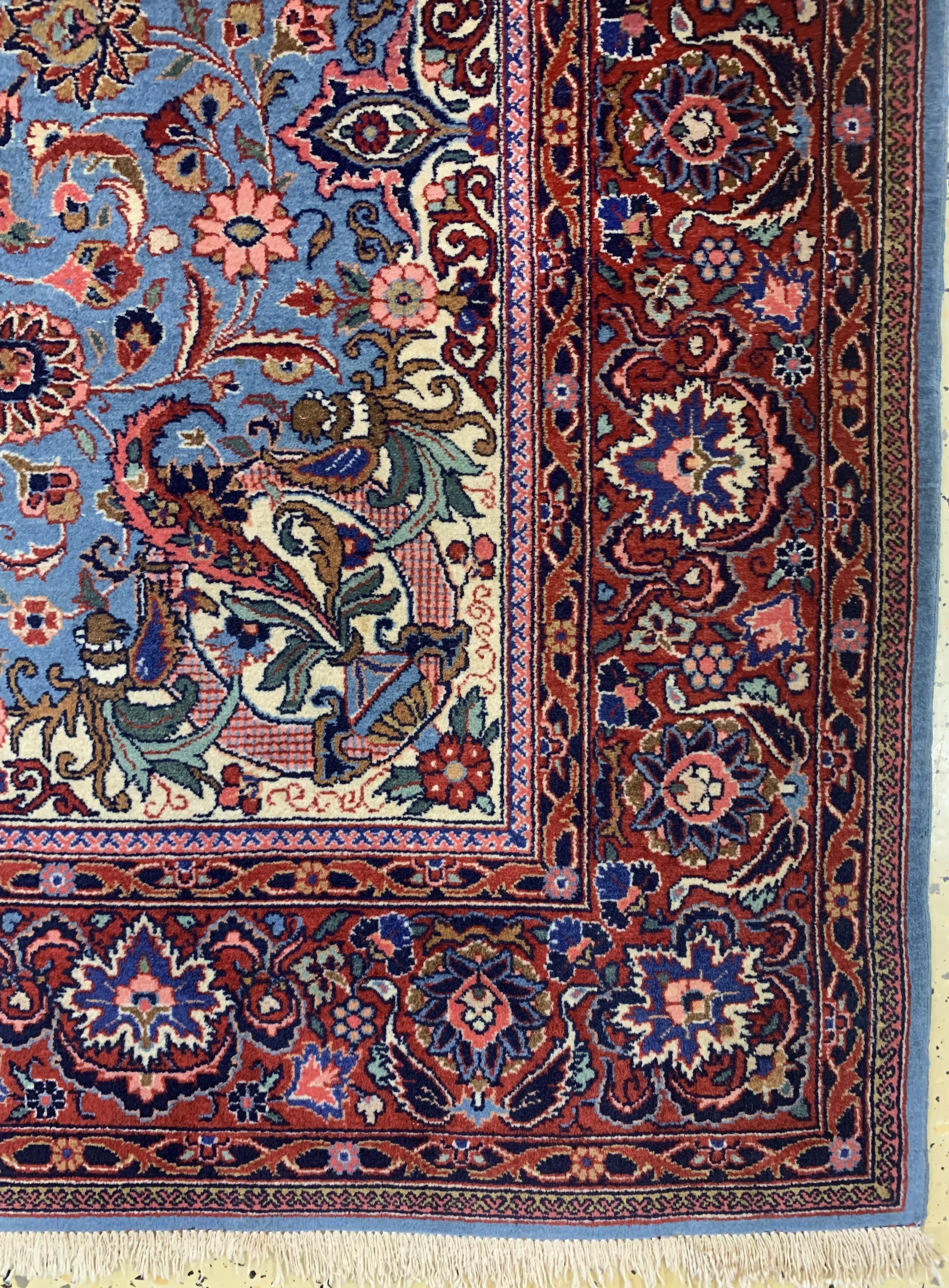Detail a: Keschan Kork fein, Persien, Anfang 20.Jhd, Korkwolle auf Baumwolle, ca. 203 x 130 cm, EHZ: 2