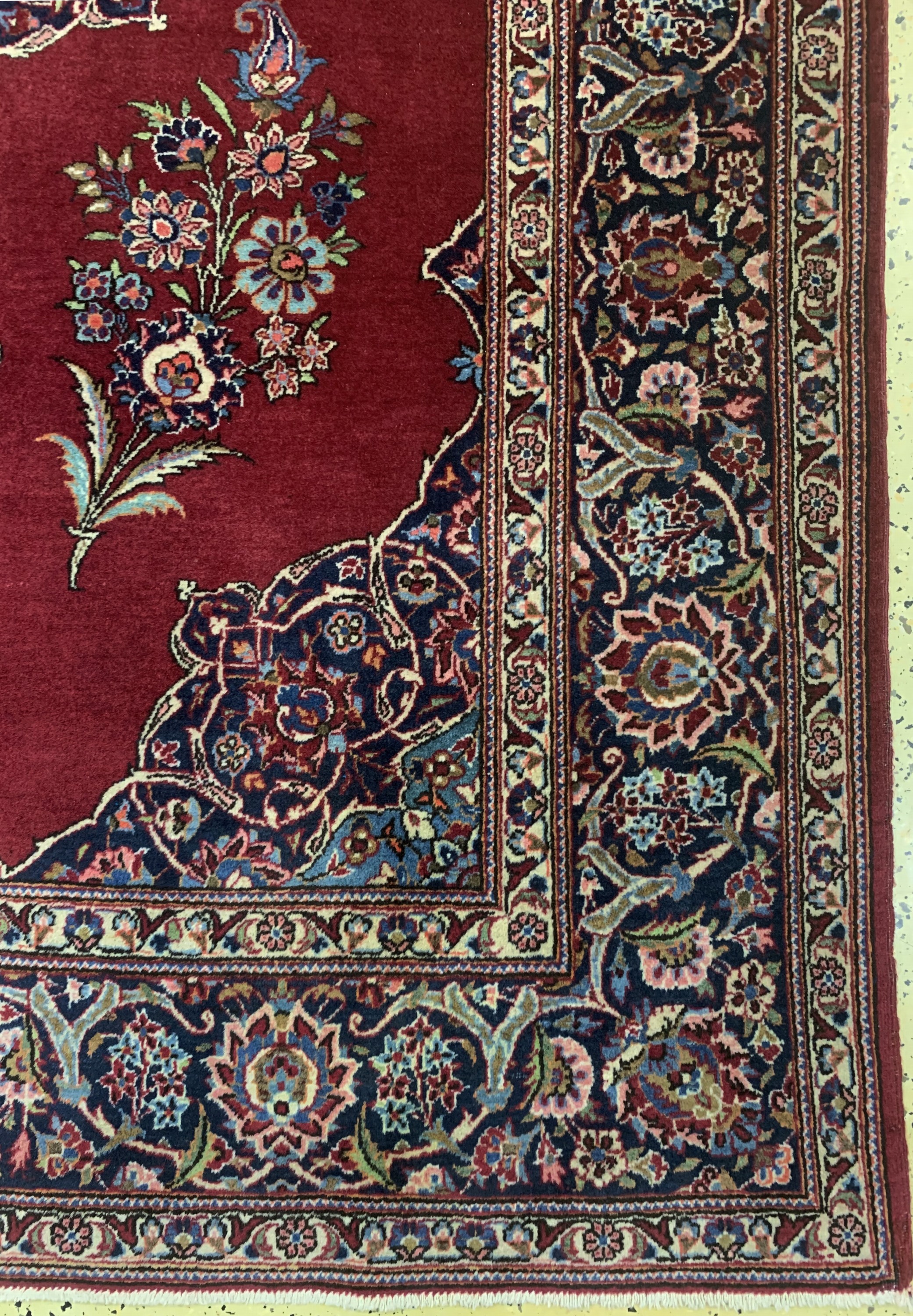 Detail a: Keschan alt, Persien, Anfang 20.Jhd, Wolle auf Baumwolle, ca. 200 x 134 cm, EHZ: 2-3