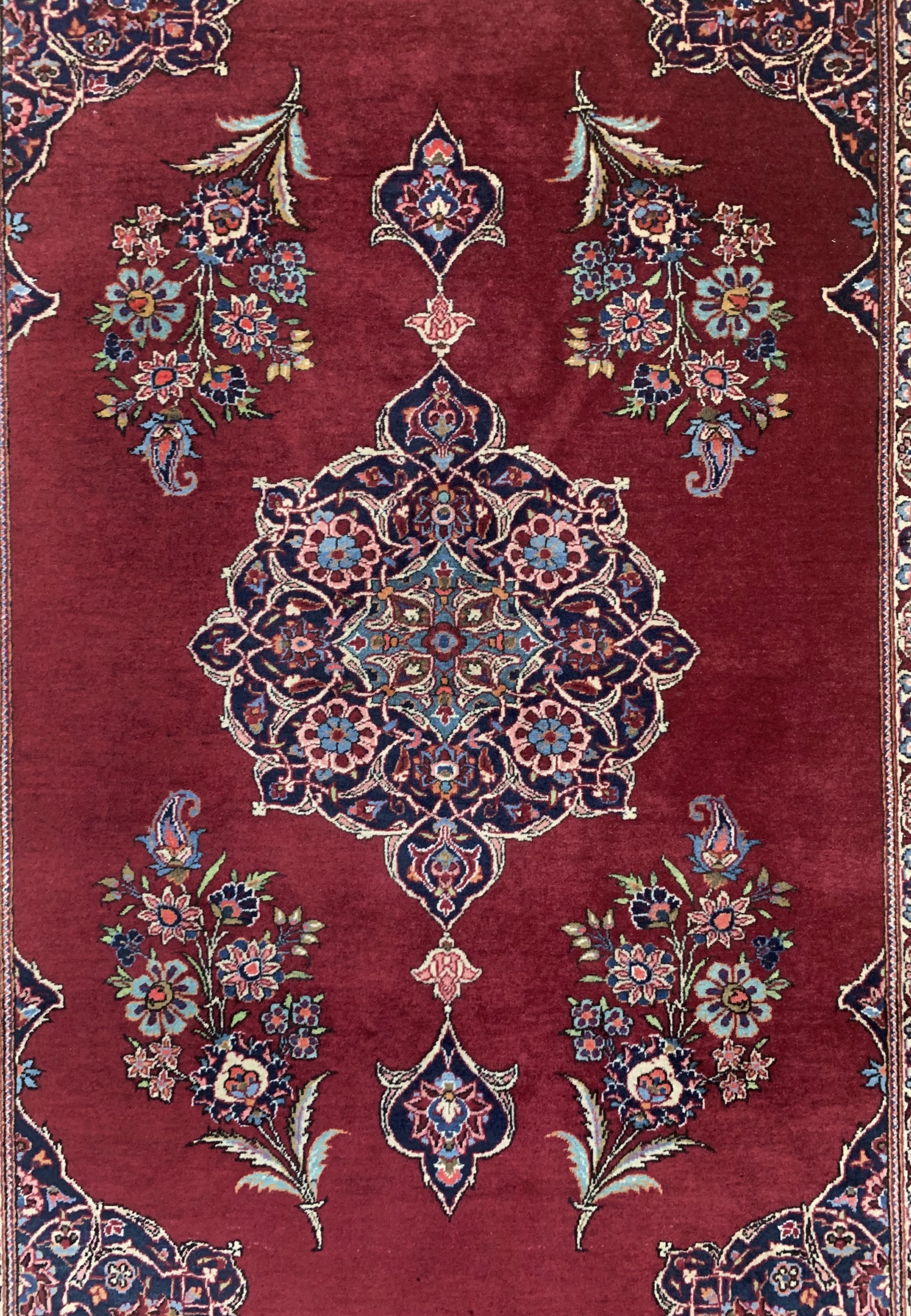 Detail b: Keschan alt, Persien, Anfang 20.Jhd, Wolle auf Baumwolle, ca. 200 x 134 cm, EHZ: 2-3