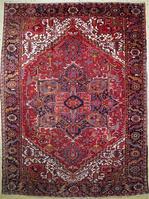 Image Heriz old, Persia, mid-20th century, wool on cotton, approx. 352 x 265 cm, condition: 2. ...