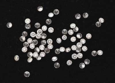 Image Lot loose brilliants , total approx. 1.00 ct, Wesselton-Cape/vs-si, calibrated 1.50 - ...