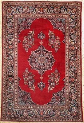 Image Kashan old, Persia, early 20th century, wool on cotton, approx. 200 x 134 cm, condition: ...