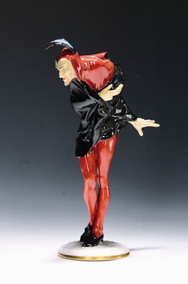 Image Porzellanfigur, Hutschenreuther, nach, 1950, Entwurf Tutter, Mephisto, bunt bemalt, ...