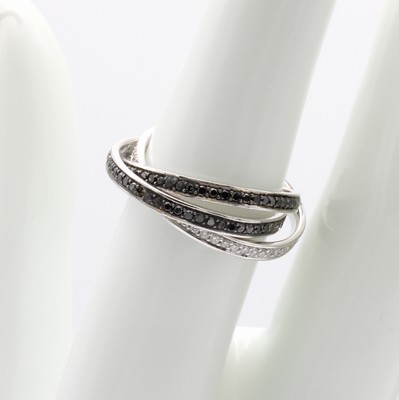 Image 26803961 - 3-reihiger Ring mit Diamanten und Brillanten