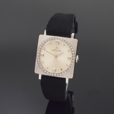 Image LeCoultre 14k white gold diamonds set ladies wristwatch, Switzerland/USA around 1950, ...