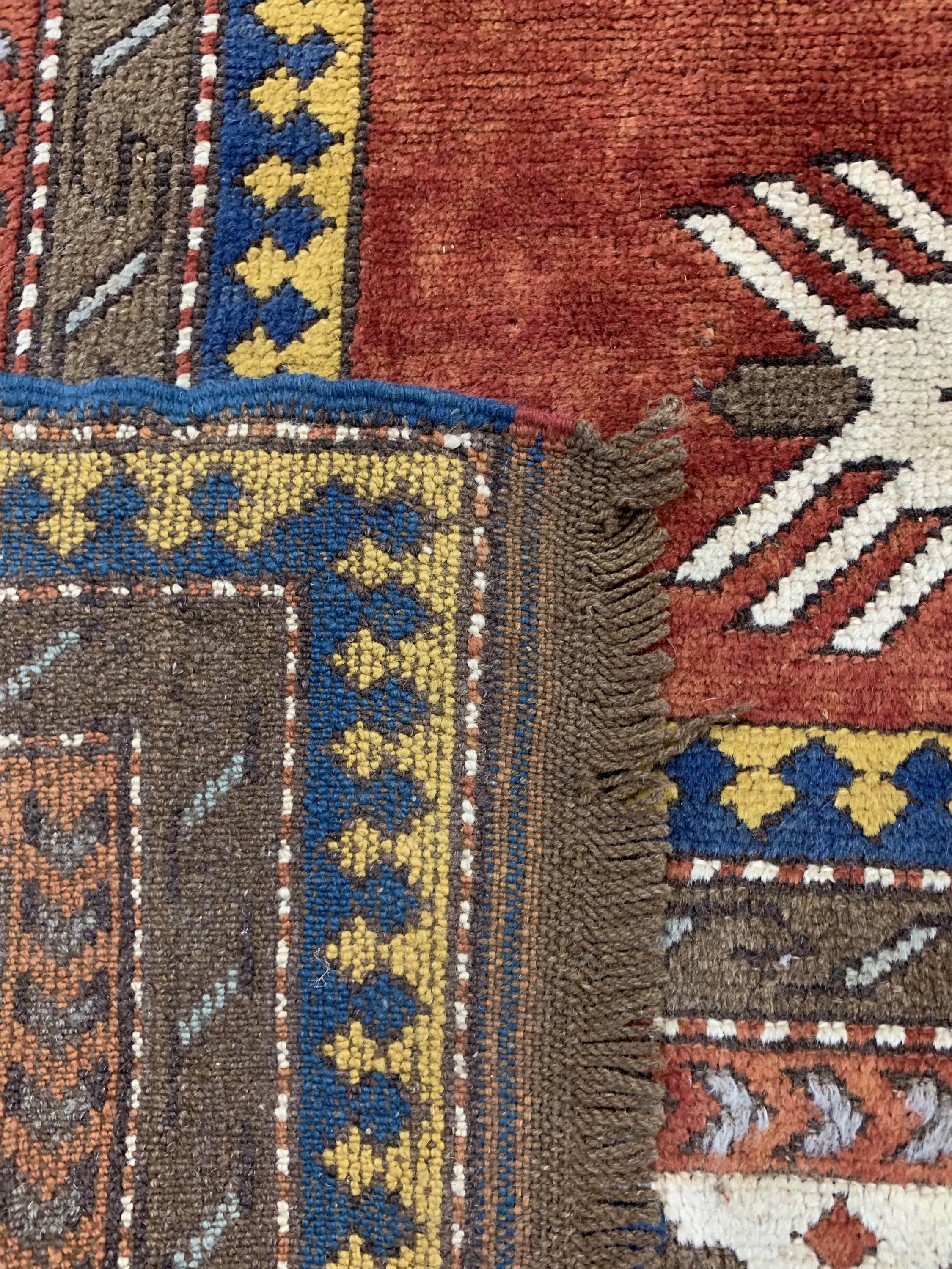 Detail g: Kars-Kazak, Türkei, Mitte 20.Jhd, Wolle aufWolle, ca. 370 x 245 cm, EHZ: 2-3