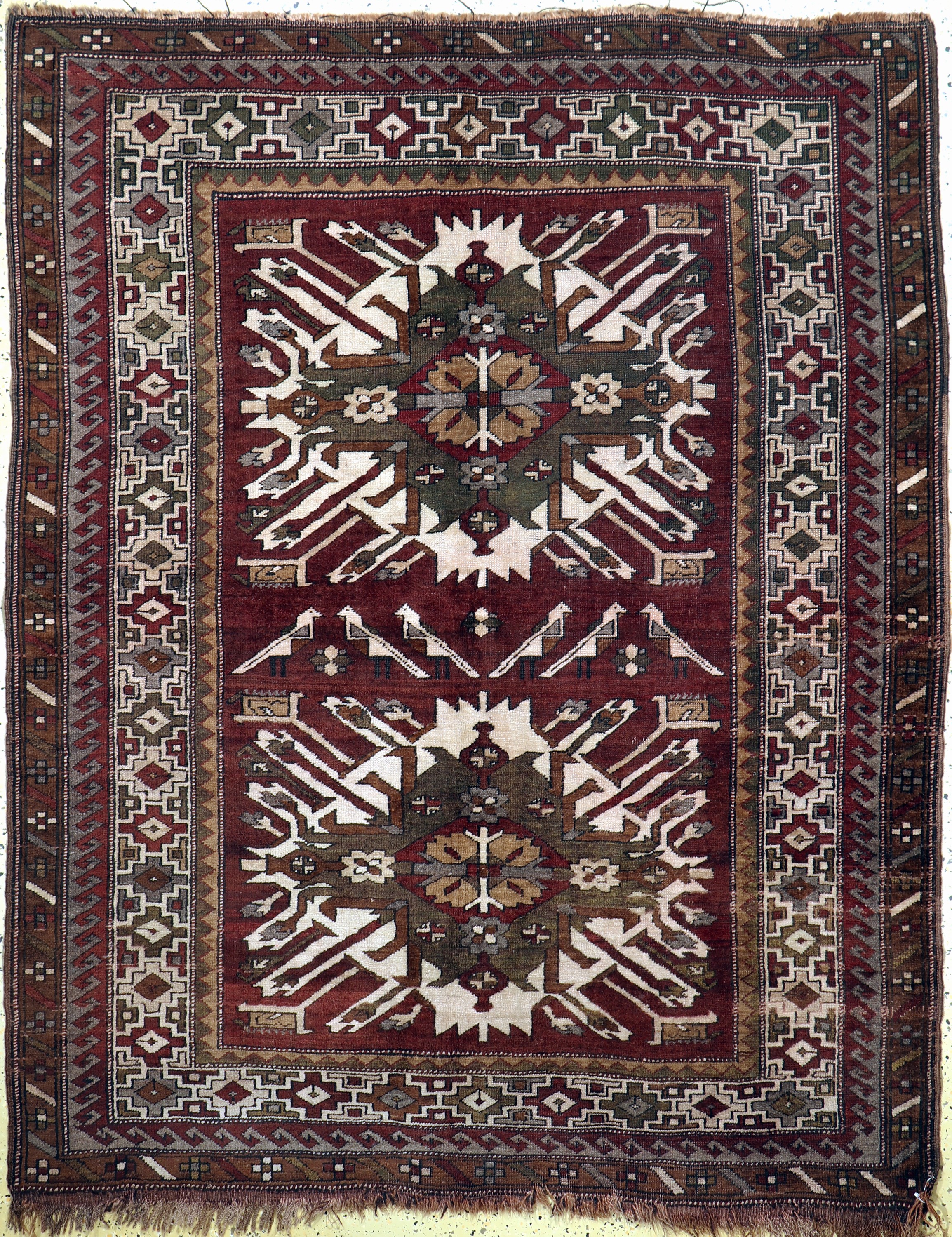Kars-Kazak, Türkei, Mitte 20.Jhd, Wolle aufWolle, ca. 205 x 165 cm, EHZ: 2-3