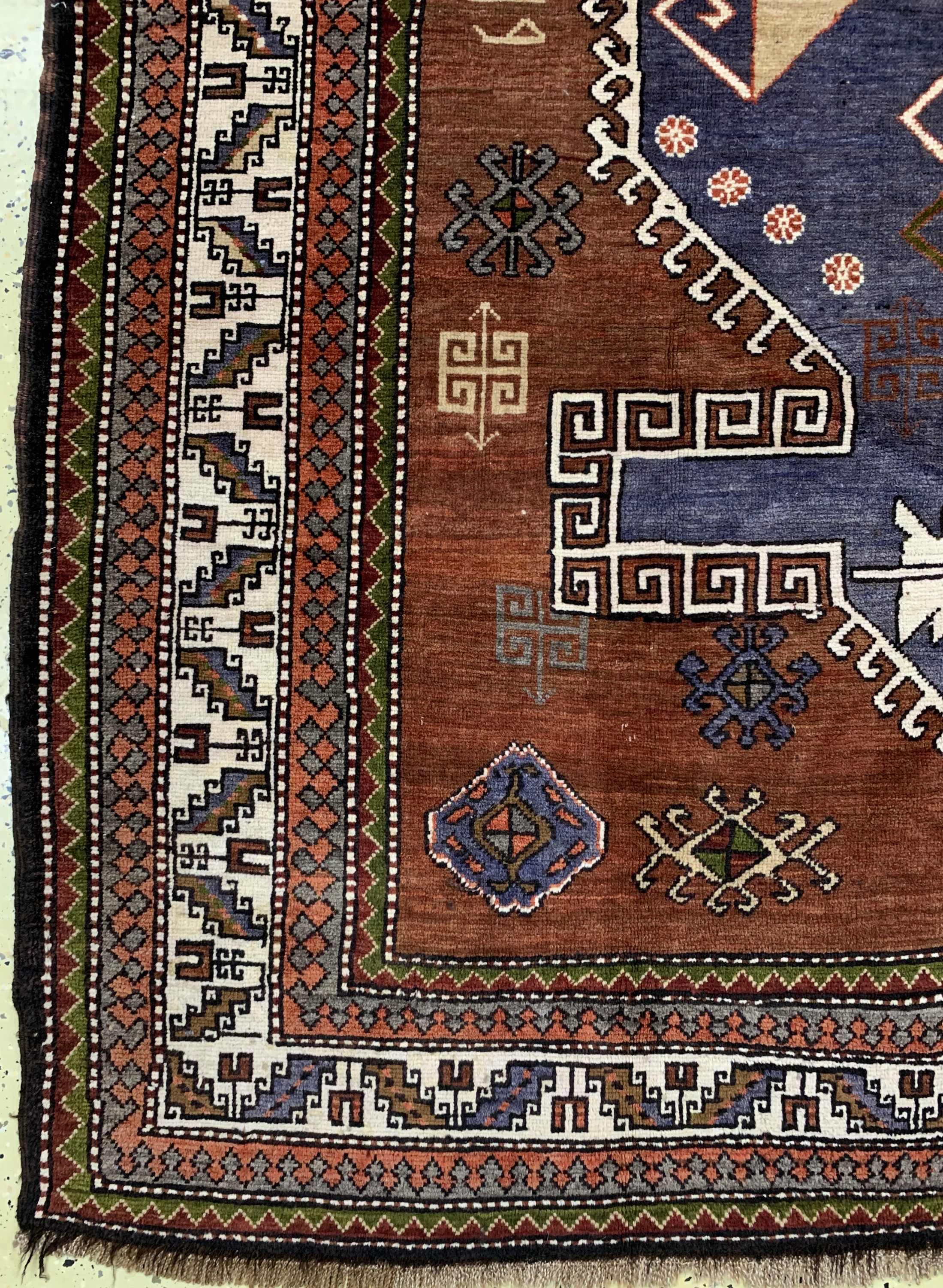 Detail b: Kars-Kazak, Türkei, Mitte 20.Jhd, Wolle aufWolle, ca. 285 x 190 cm, EHZ: 2