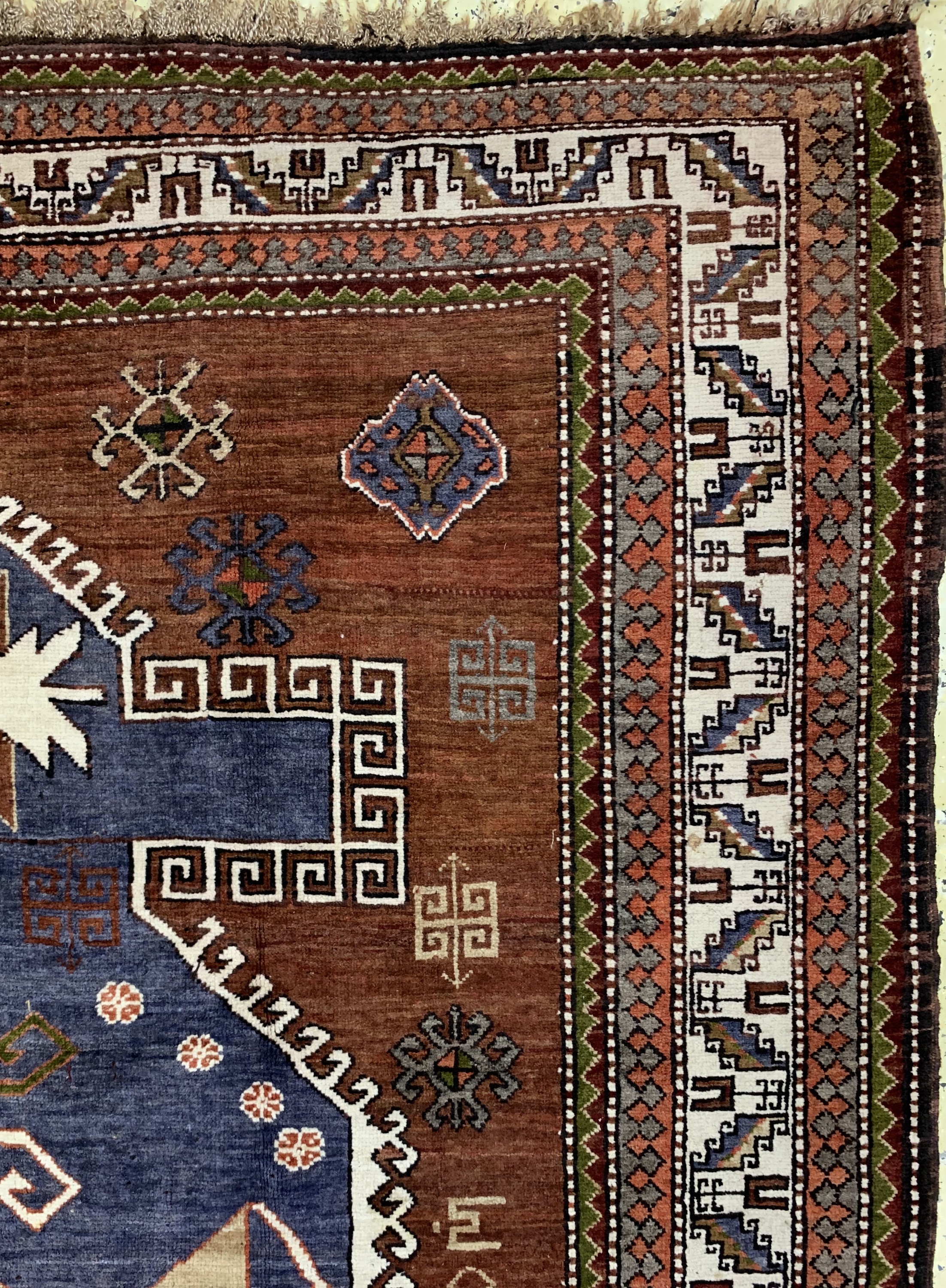 Detail d: Kars-Kazak, Türkei, Mitte 20.Jhd, Wolle aufWolle, ca. 285 x 190 cm, EHZ: 2