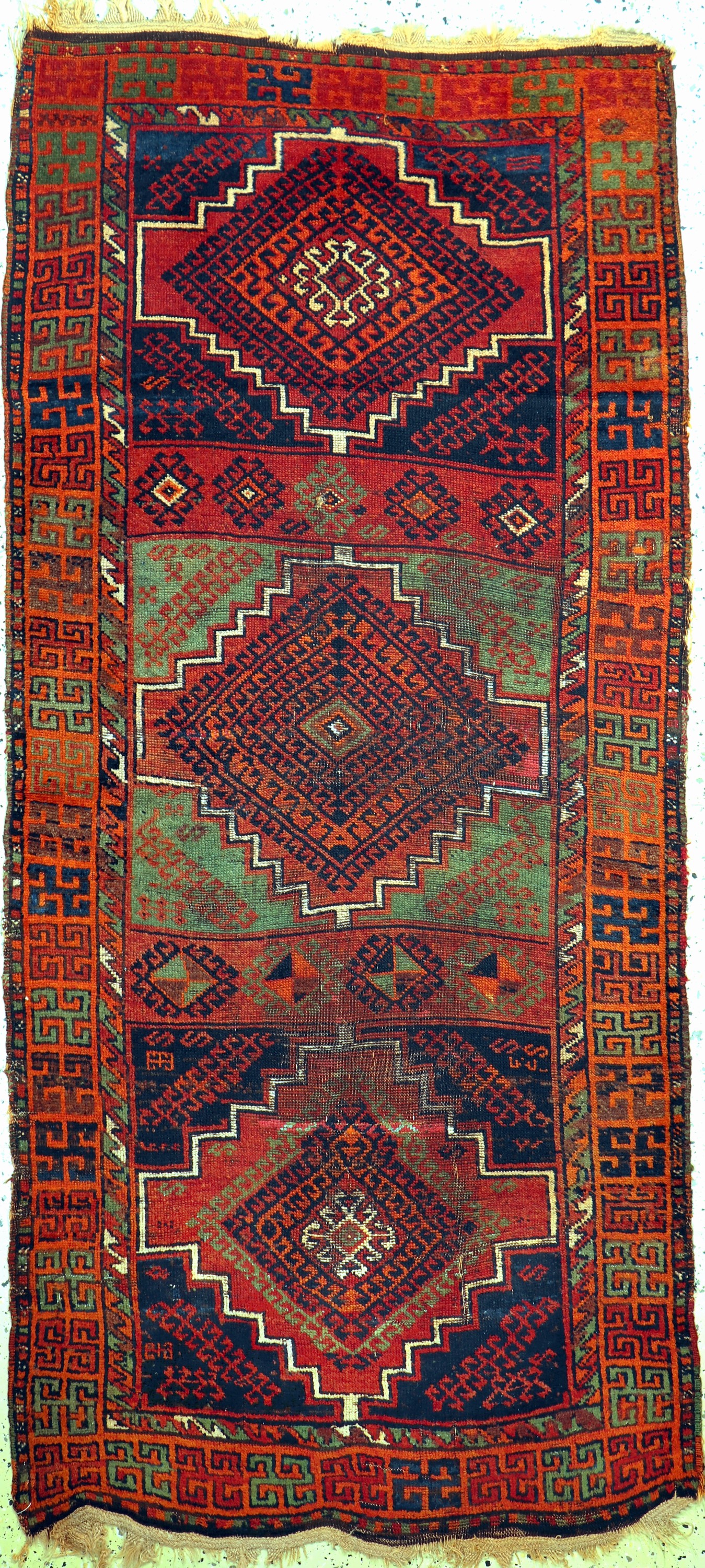 Antiker Yürük, Türkei, 19.Jhd, Wolle auf Wolle, ca. 230 x 105 cm, EHZ: 3-4