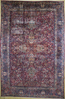 Image Kerman Lawar fein, Persien, Mitte 20.Jhd, Korkwolle auf Baumwolle, ca. 448 x 298 cm, ...