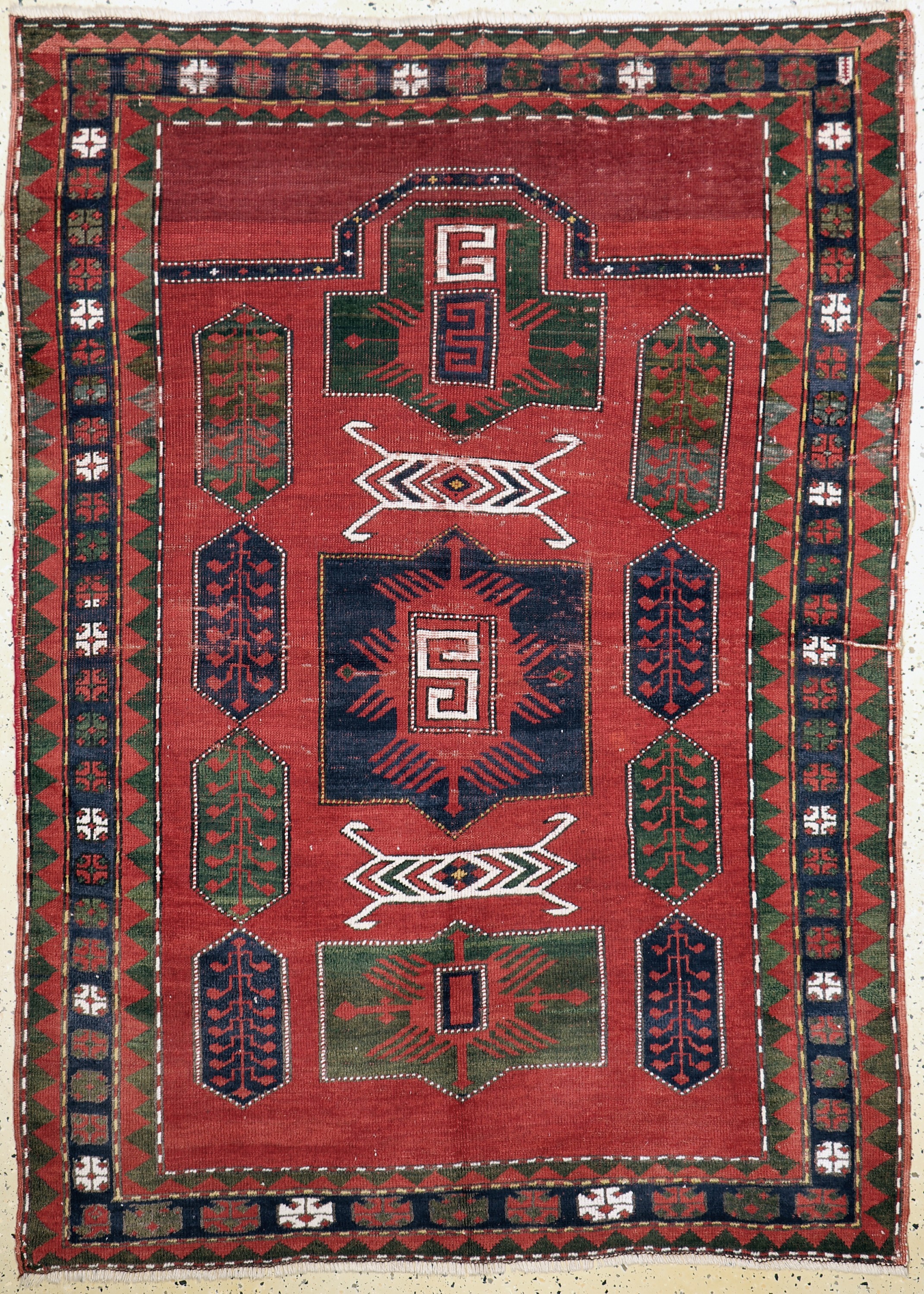 Antiker Kazak, Persien, um 1900, Wolle auf Wolle, ca. 200 x 145 cm, EHZ: 3