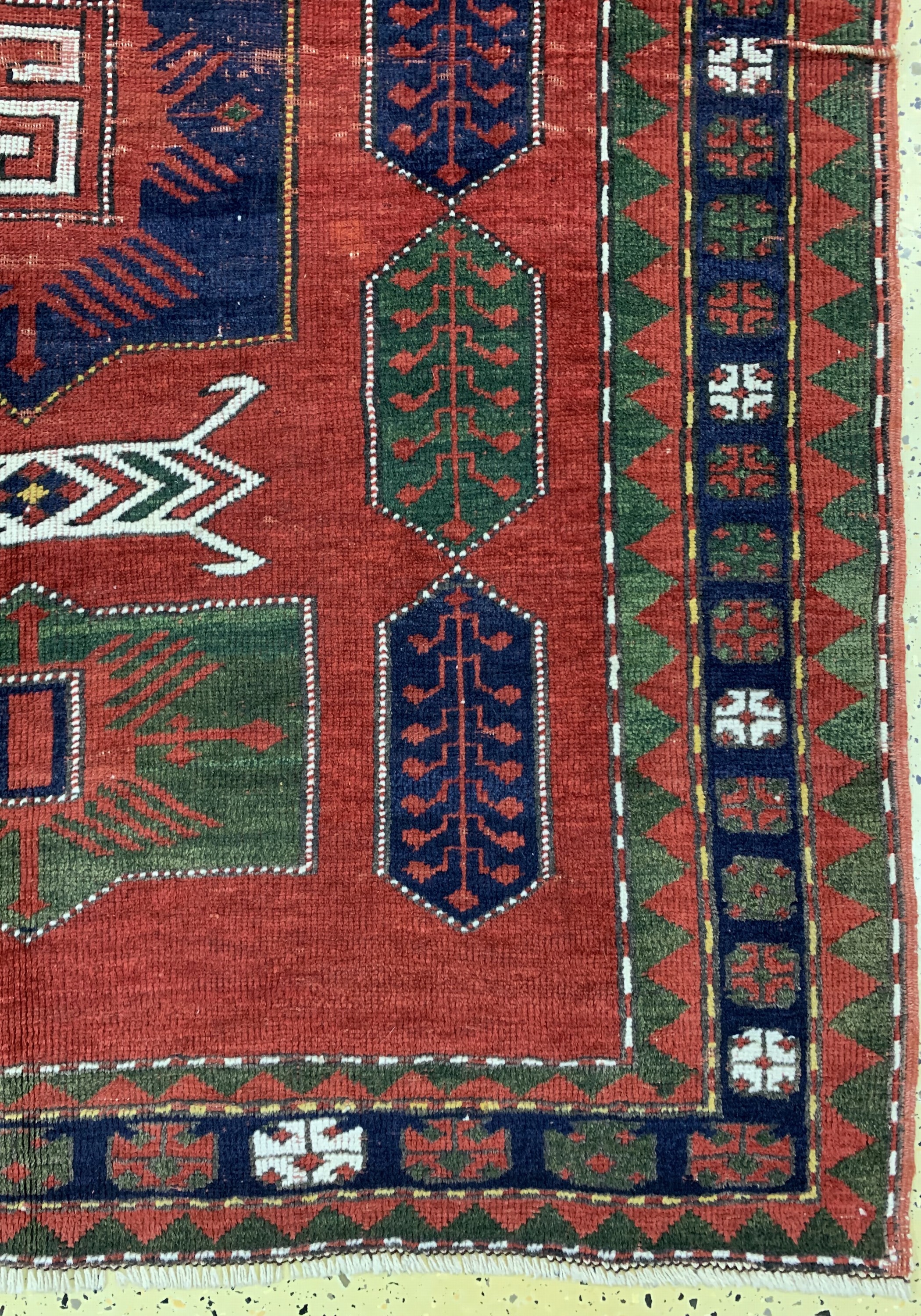 Detail a: Antiker Kazak, Persien, um 1900, Wolle auf Wolle, ca. 200 x 145 cm, EHZ: 3
