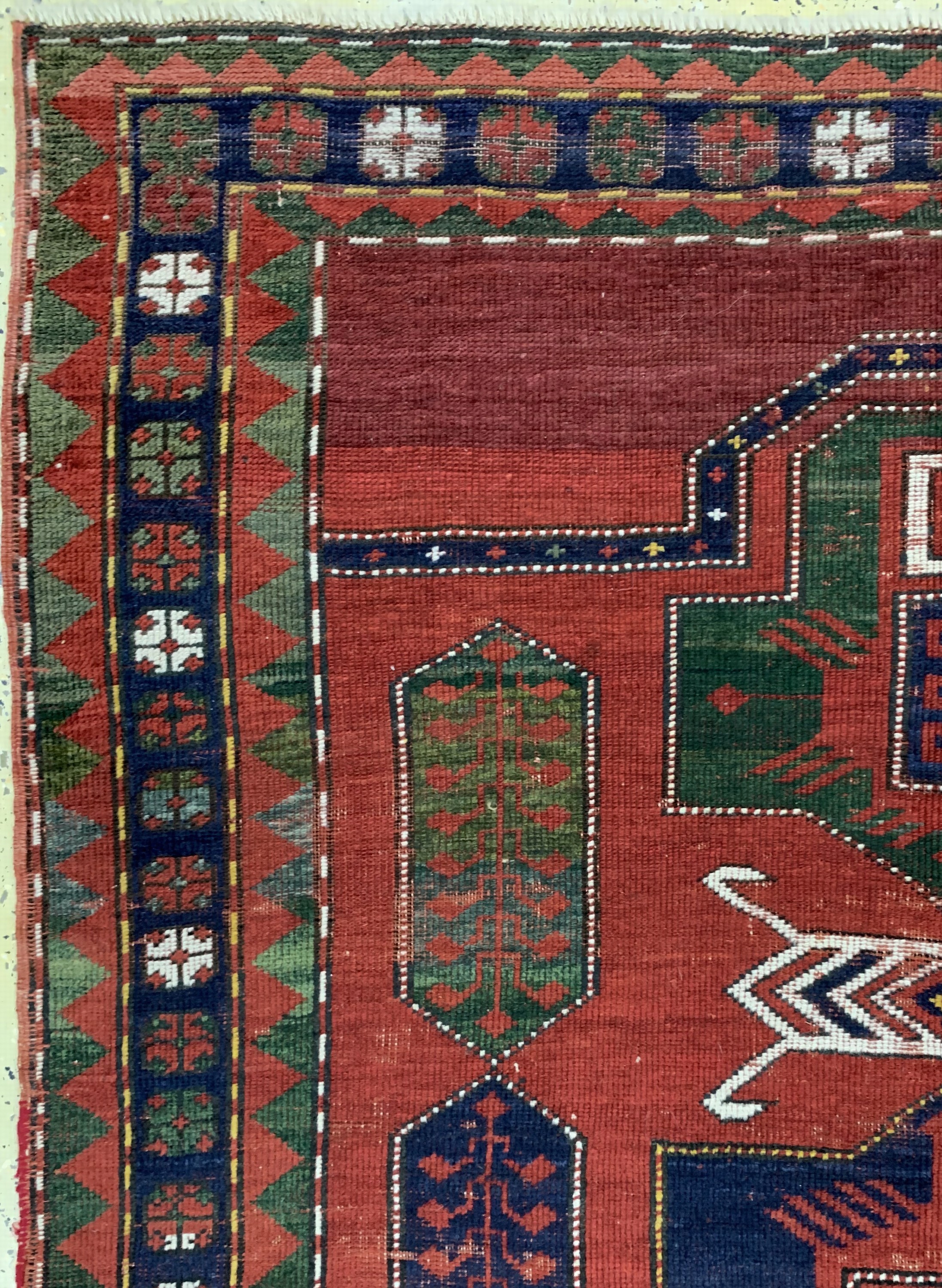 Detail c: Antiker Kazak, Persien, um 1900, Wolle auf Wolle, ca. 200 x 145 cm, EHZ: 3