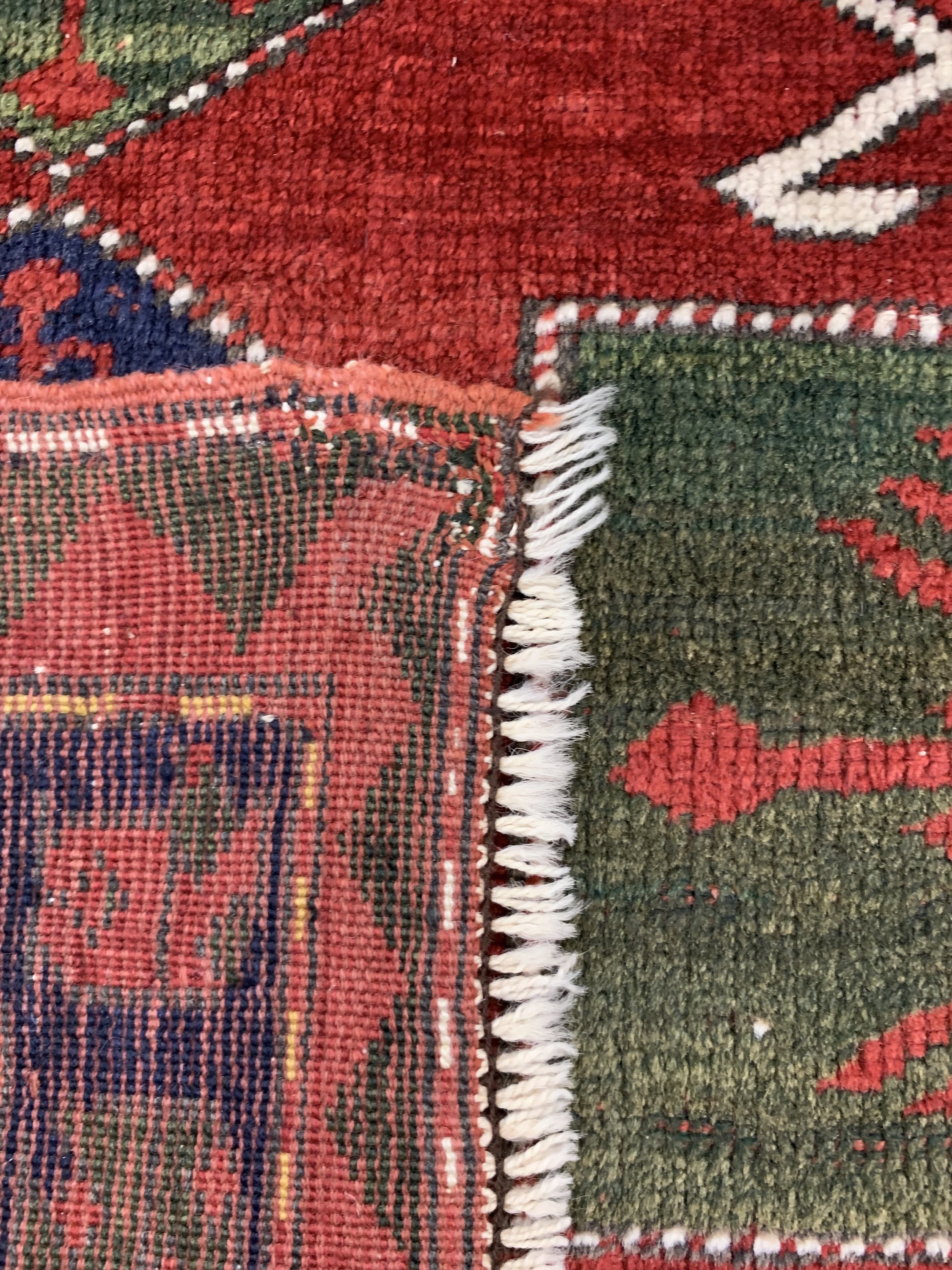 Detail f: Antiker Kazak, Persien, um 1900, Wolle auf Wolle, ca. 200 x 145 cm, EHZ: 3