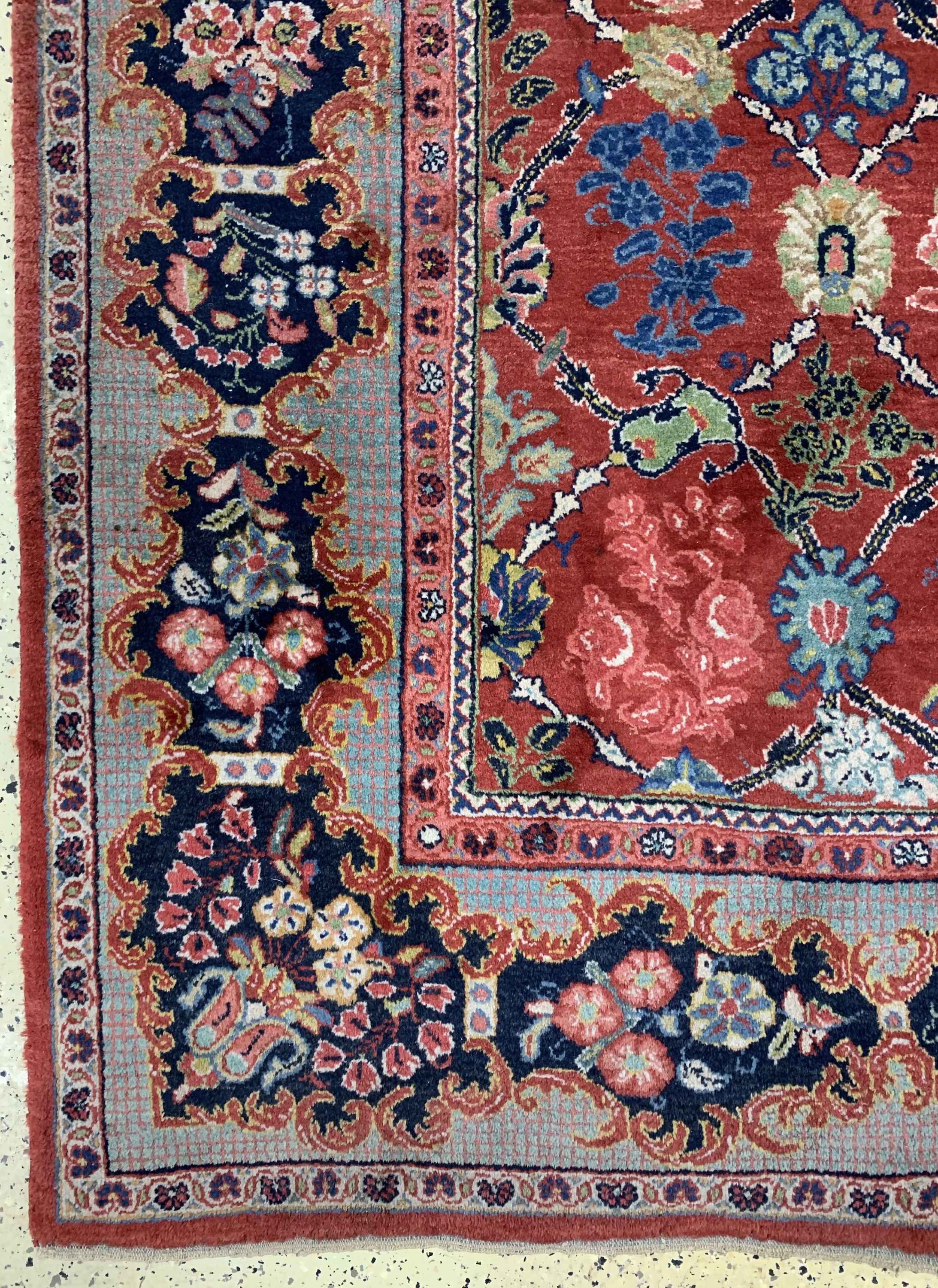 Detail b: Sarogh-Mahal, Persien, Anfang 20.Jhd, Wolleauf Baumwolle, ca. 420 x 325 cm, EHZ: 2