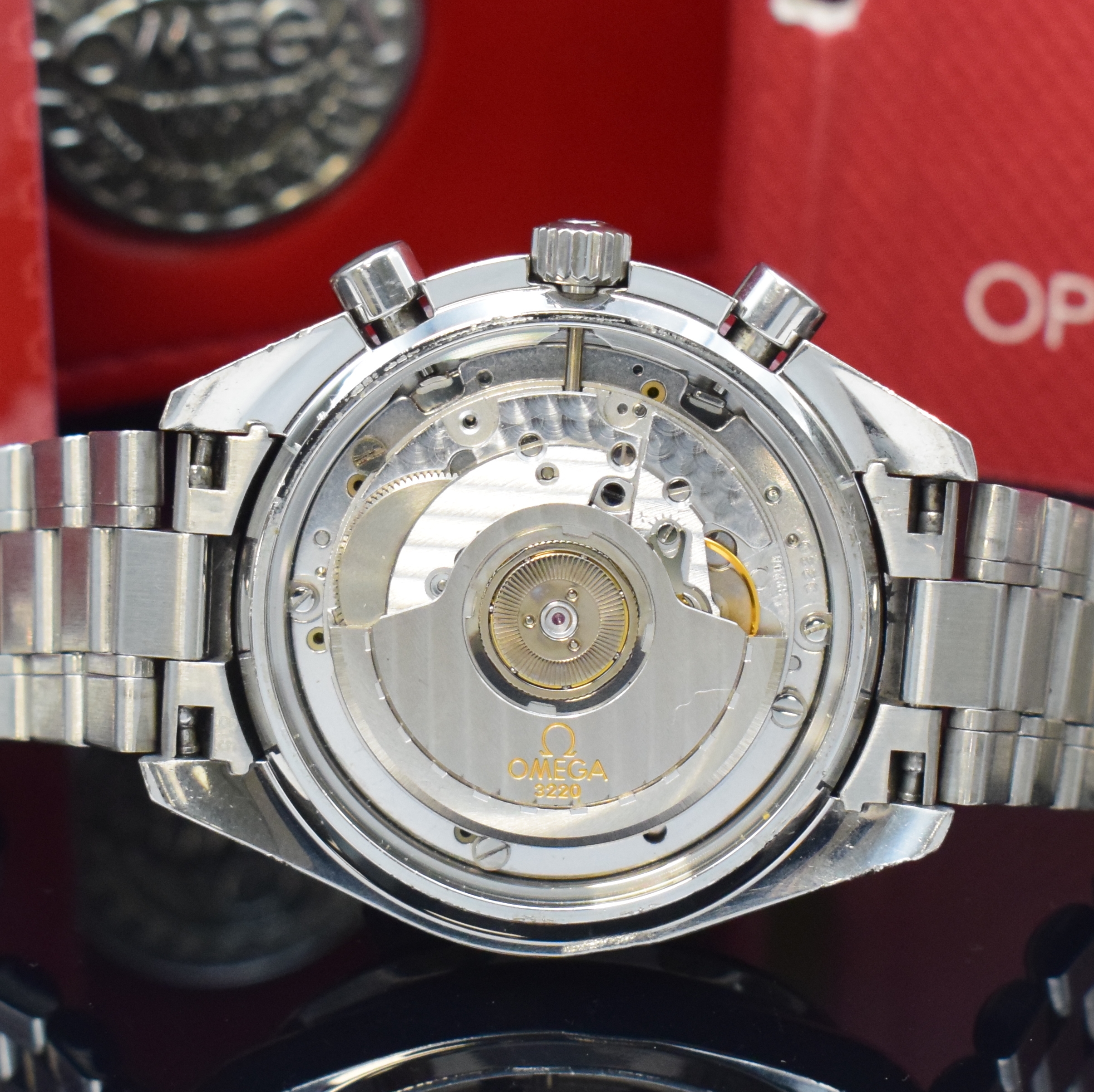 Detail f: OMEGA Speedmaster Armbandchronograph Referenz 3539.50.00, Automatik, Edelstahlgeh. inkl. orig. Gliederband m. Faltschl., schwarze ...