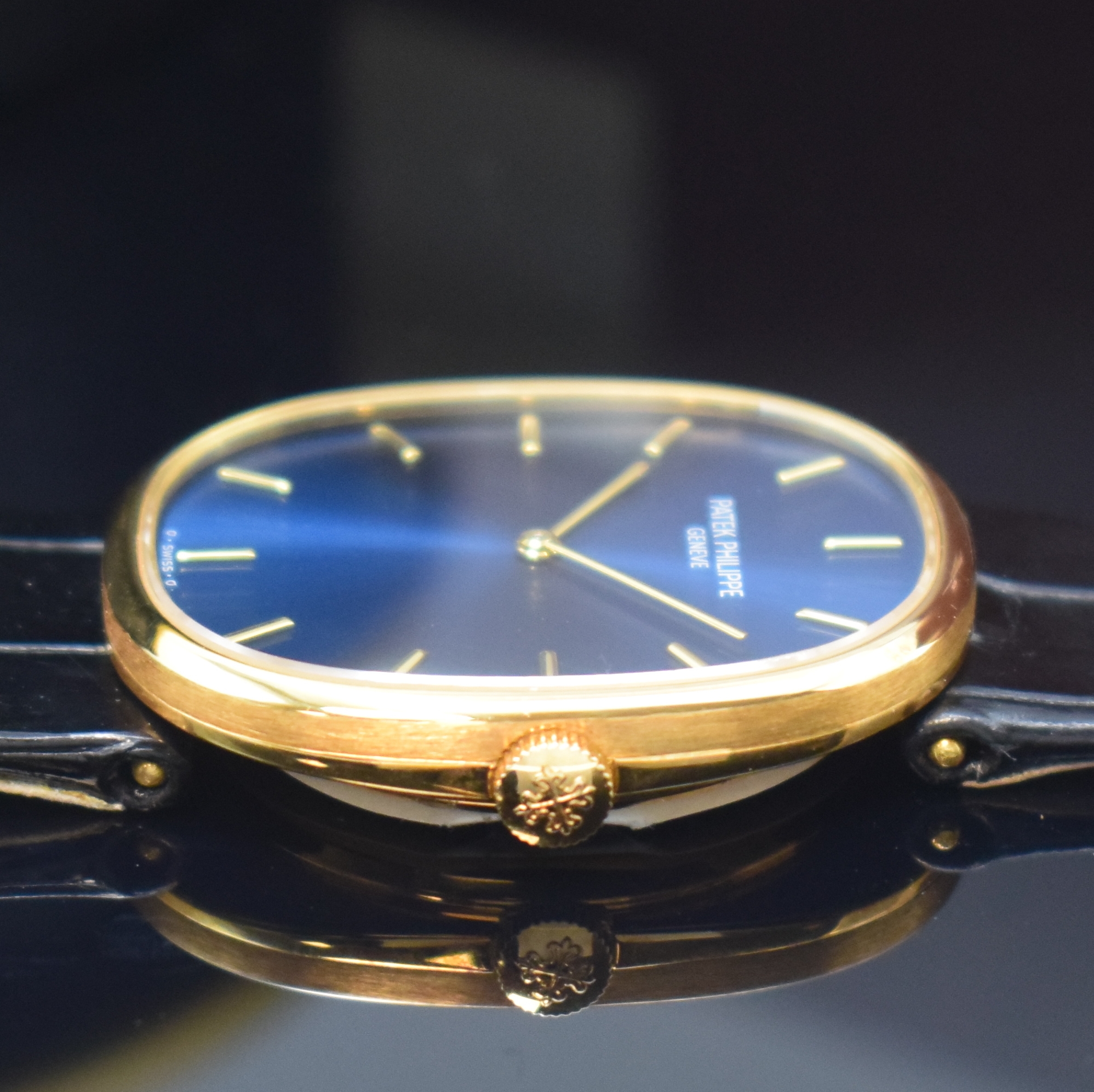Detail c: PATEK PHILIPPE Herrenarmbanduhr Modellserie Ellipse dOr Referenz 3748, Handaufzug, Schweiz um 1978, GG 750/000 inkl. neuwertigem orig. ...
