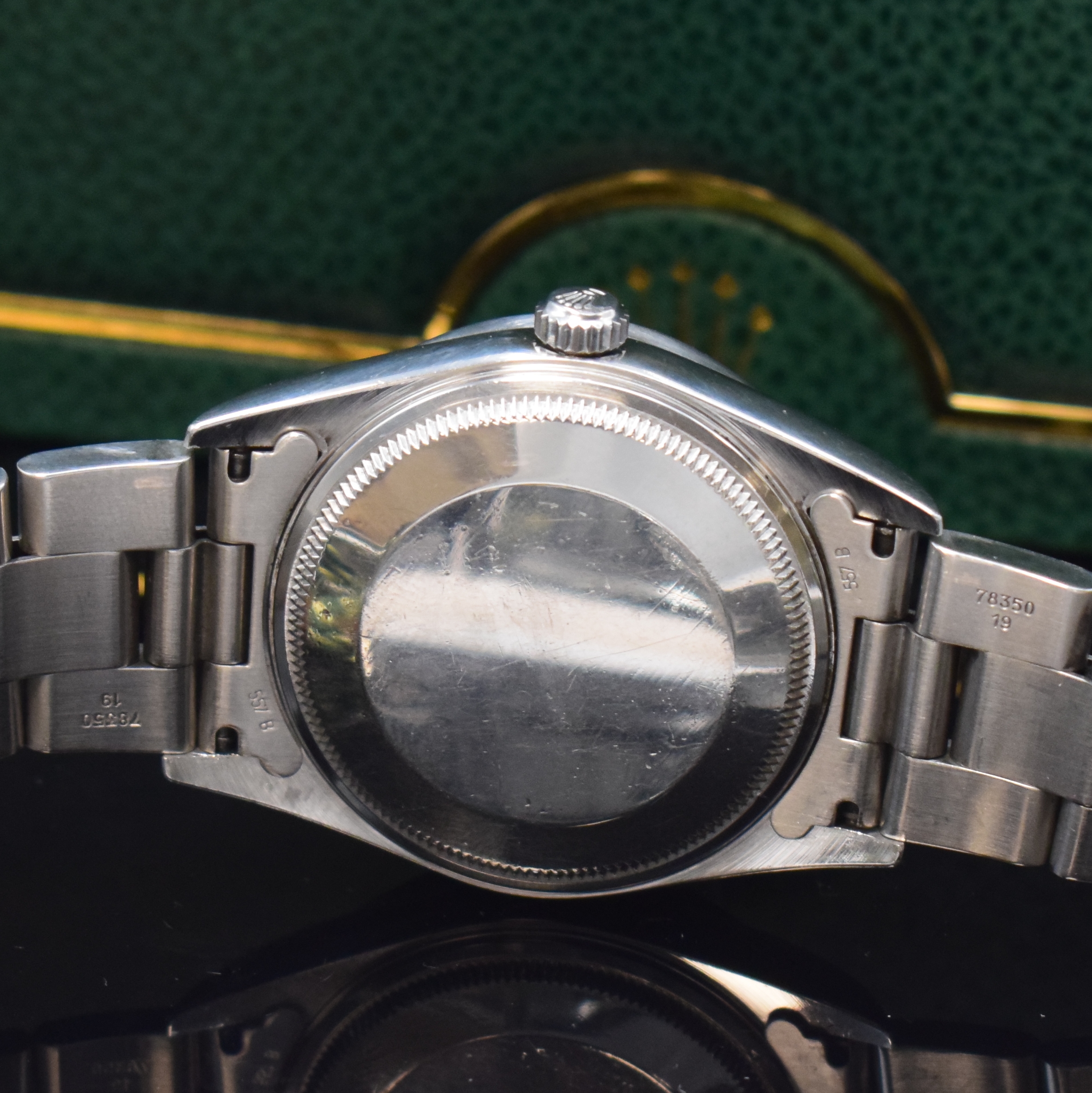 Detail d: ROLEX Herrenarmbanduhr Oyster Perpetual Air-King Precision Referenz 14010, Automatik, Schweiz um 2000, P-Serie, Edelstahlgeh. inkl. Oysterband m. ...