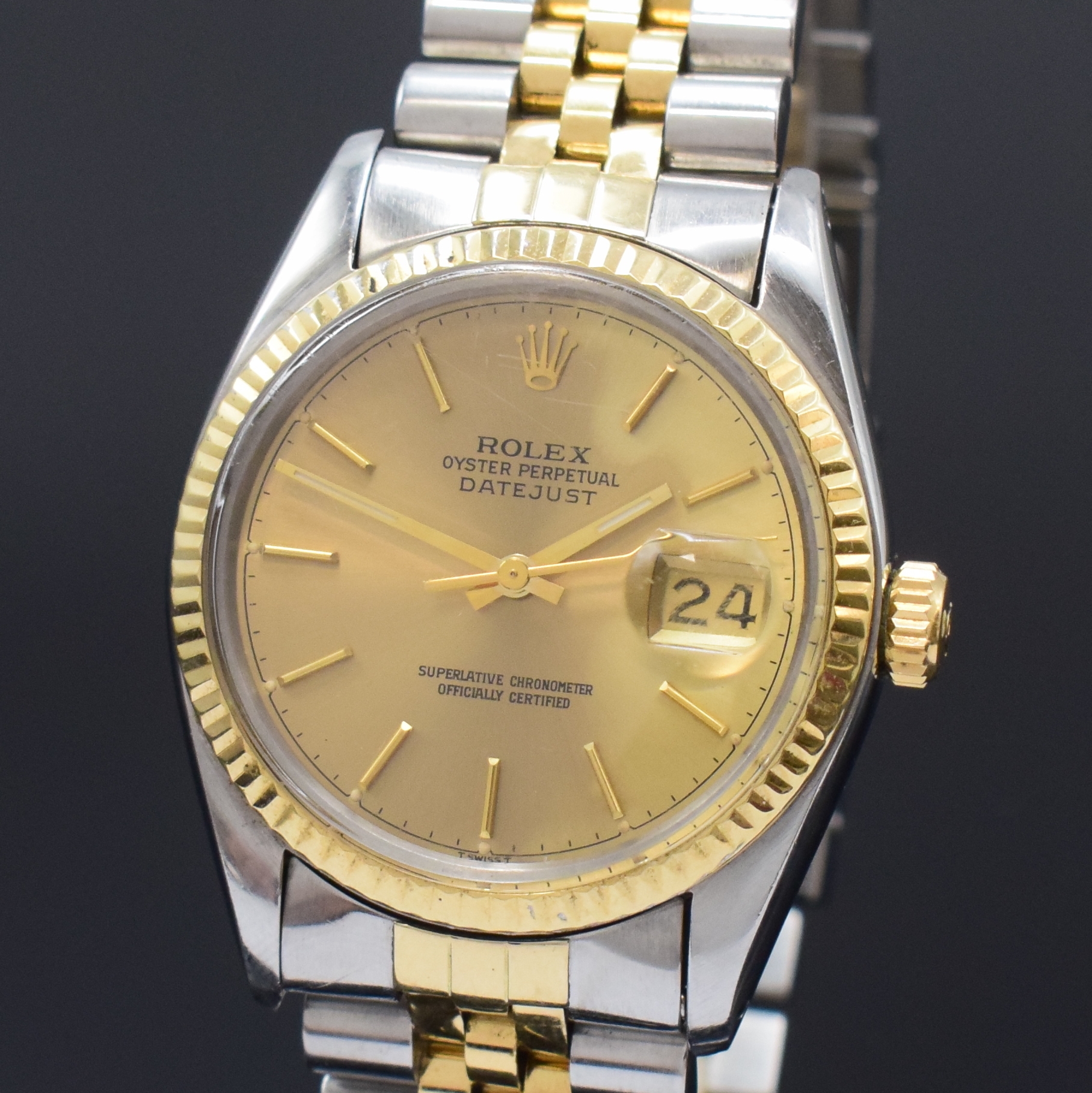Detail a: ROLEX Oyster Perpetual Datejust in Stahl/Gold Referenz 16013, Schweiz um 1978, Automatik, verschr. Oystergeh., Stahl/Gold- Jubileeband Ref. 62523H ...