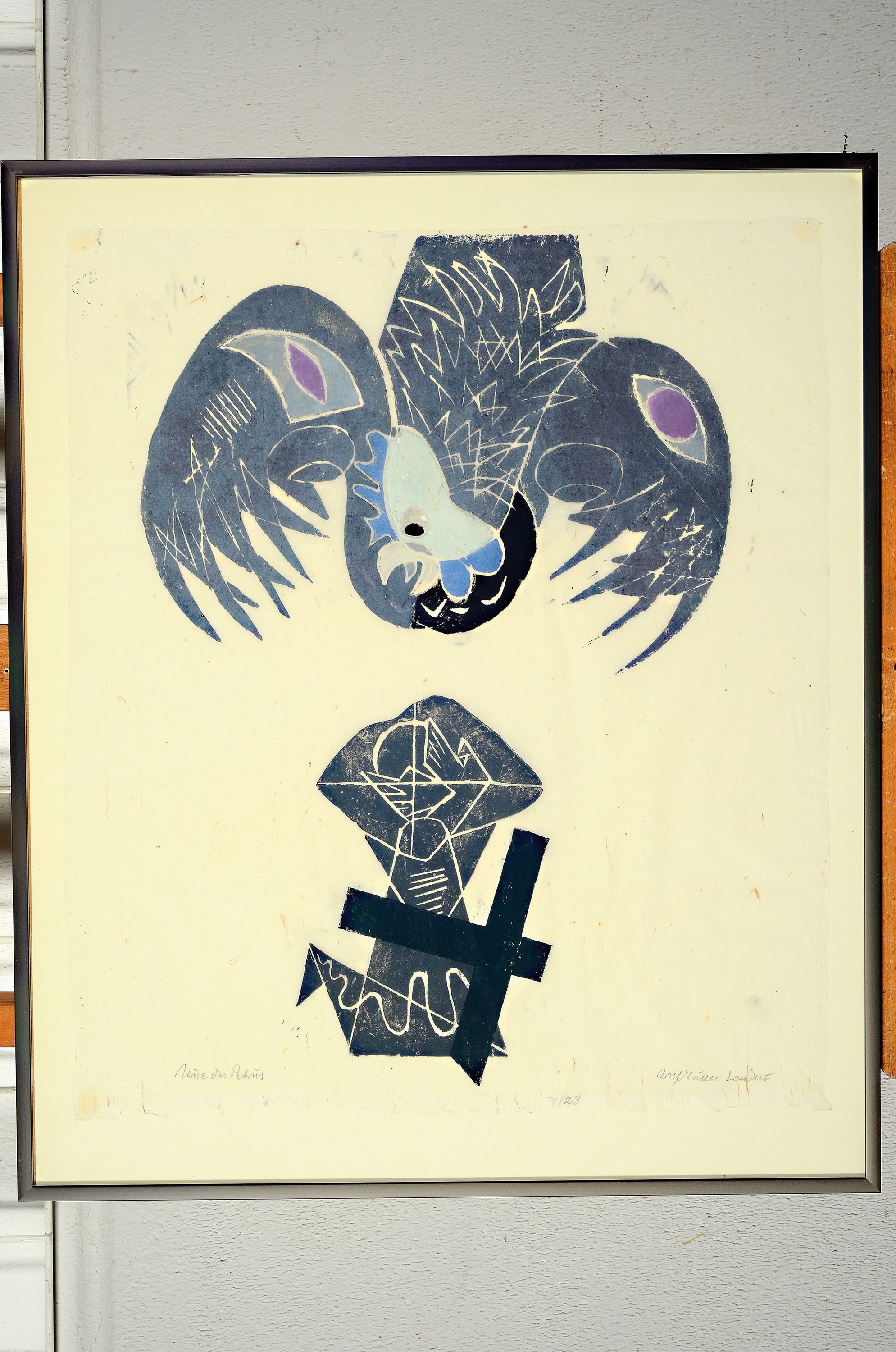 Detail k: Rolf Müller-Landau, 1903-1956, Monotypie, Reue des Petrus, handsign. und betitelt, num. 7/23, ca. 50x44cm, u.Gl., R.