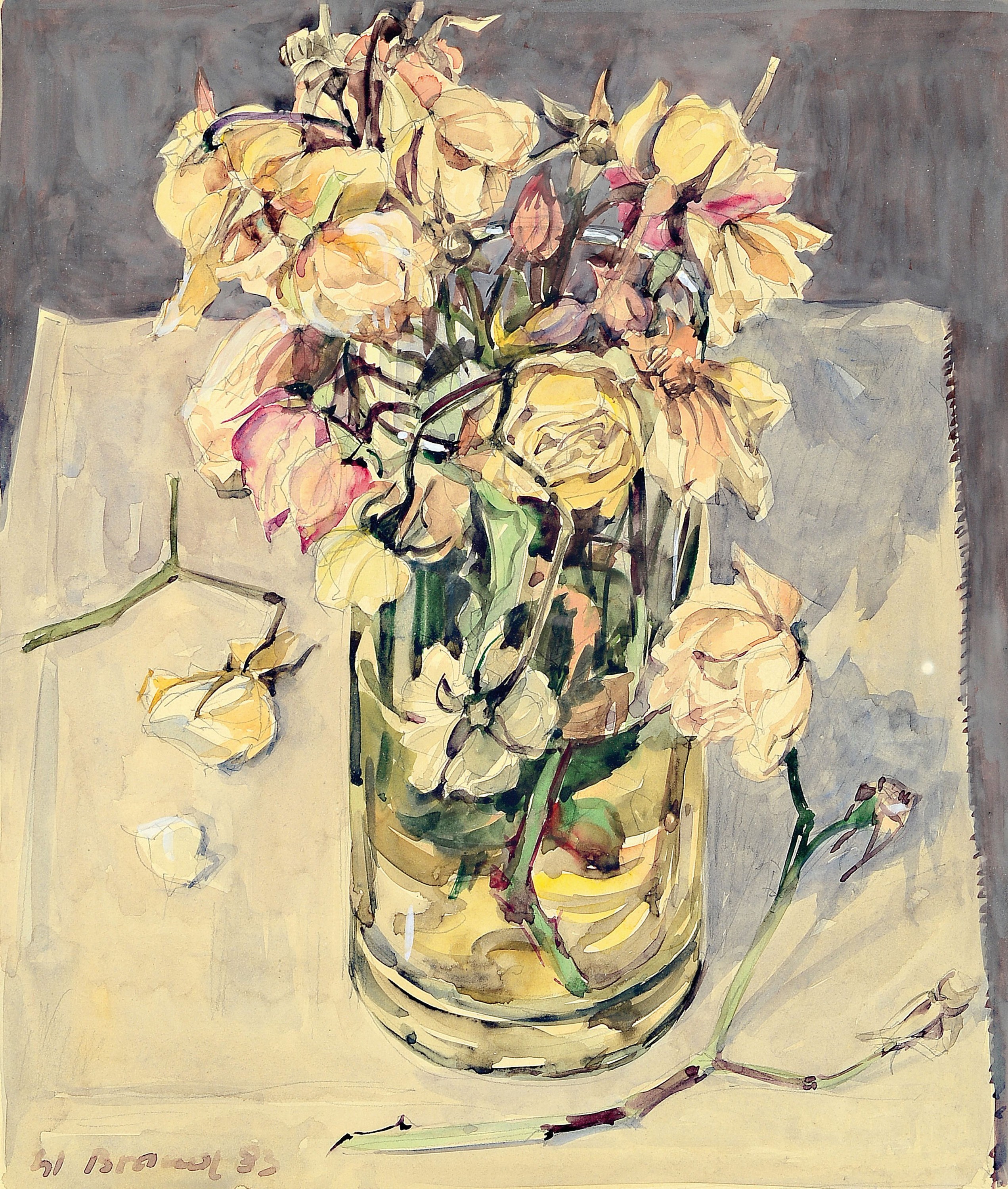 Werner Brand, 1933-2021, 3 Arbeiten: 1) Rosen, Farbradierung, handsign., betitelt und bez. e.a., ca. 19.5x19.5cm, u.Gl., R. ca. 43x43cm; 2) Rosen in ...