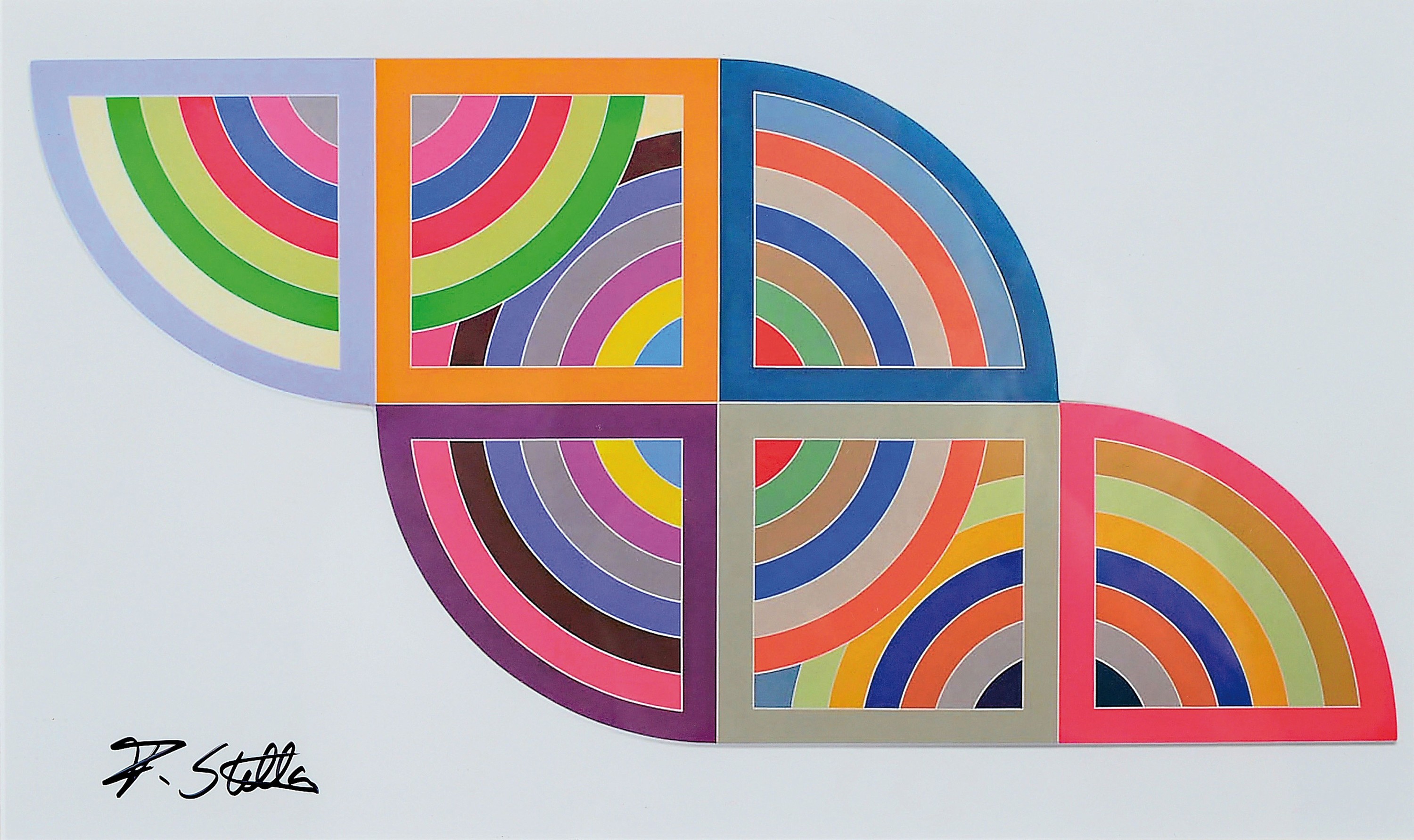 Frank Stella, 1936-2024, "Harran II", Digitaldruck auf Fotopapier, handsign., unter Plexiglas gerahmt, gesamt ca. 33x43 cm