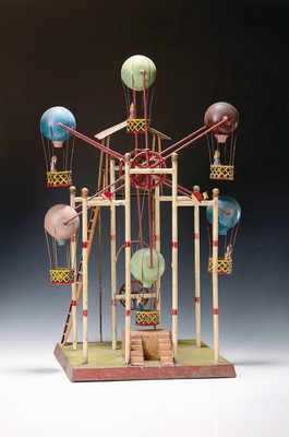 Image Großes Ballon-Riesenrad, 1920/30er-Jahre, Metallblech und Holz, bunt bemalt, ...