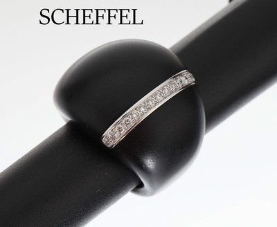 Image SCHEFFEL Brillant-Ring, aus der Serie Juma,Ringschiene schwarzes Holz, 15 in WG 750/000 ...