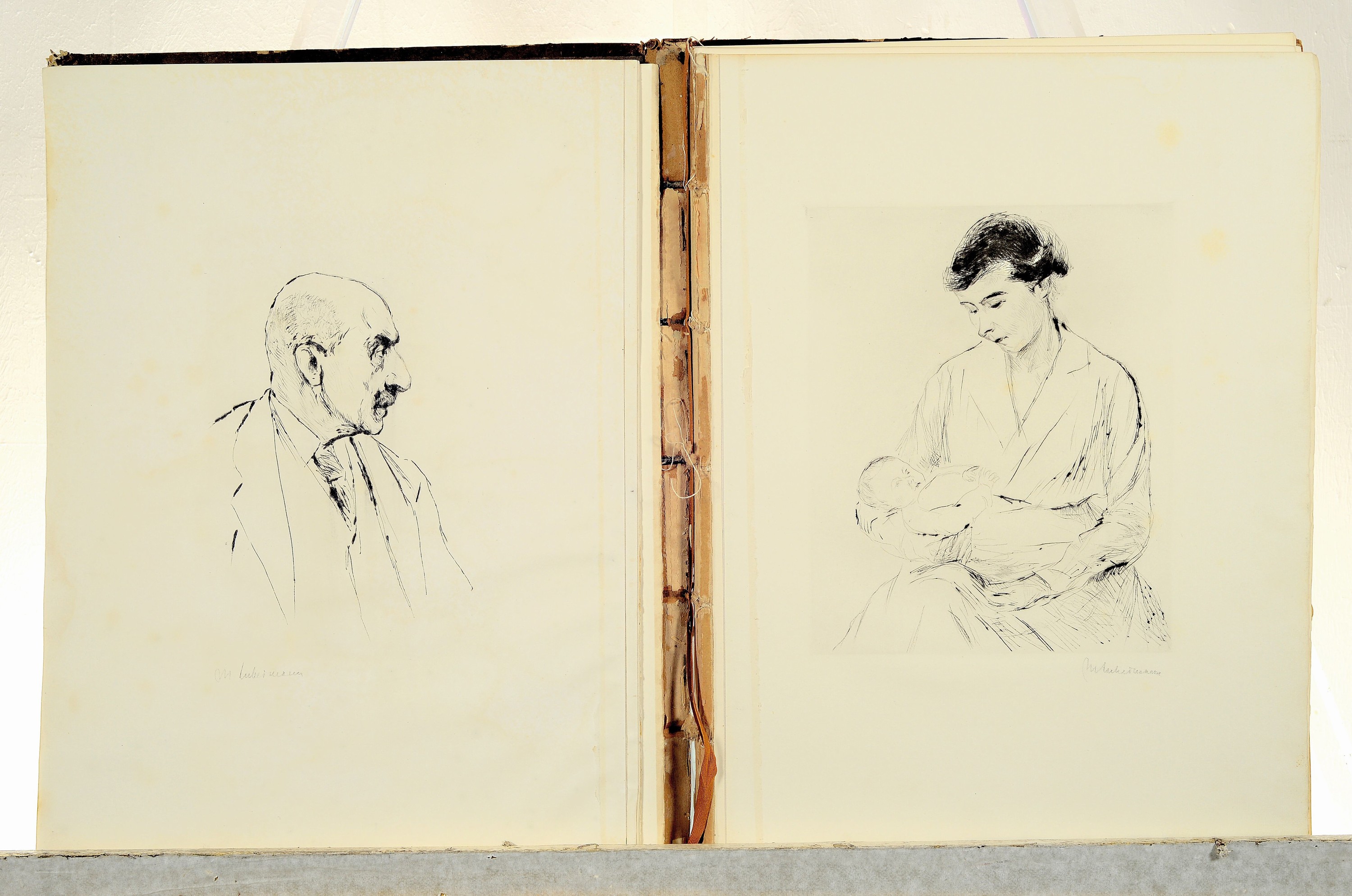Detail k: Max Liebermann (1847-1935), "Zu Hause. Mit 2 Originalradierungen", Paul Cassirer, Berlin 1918, gr°, 68 dem Text beigegebenen ...