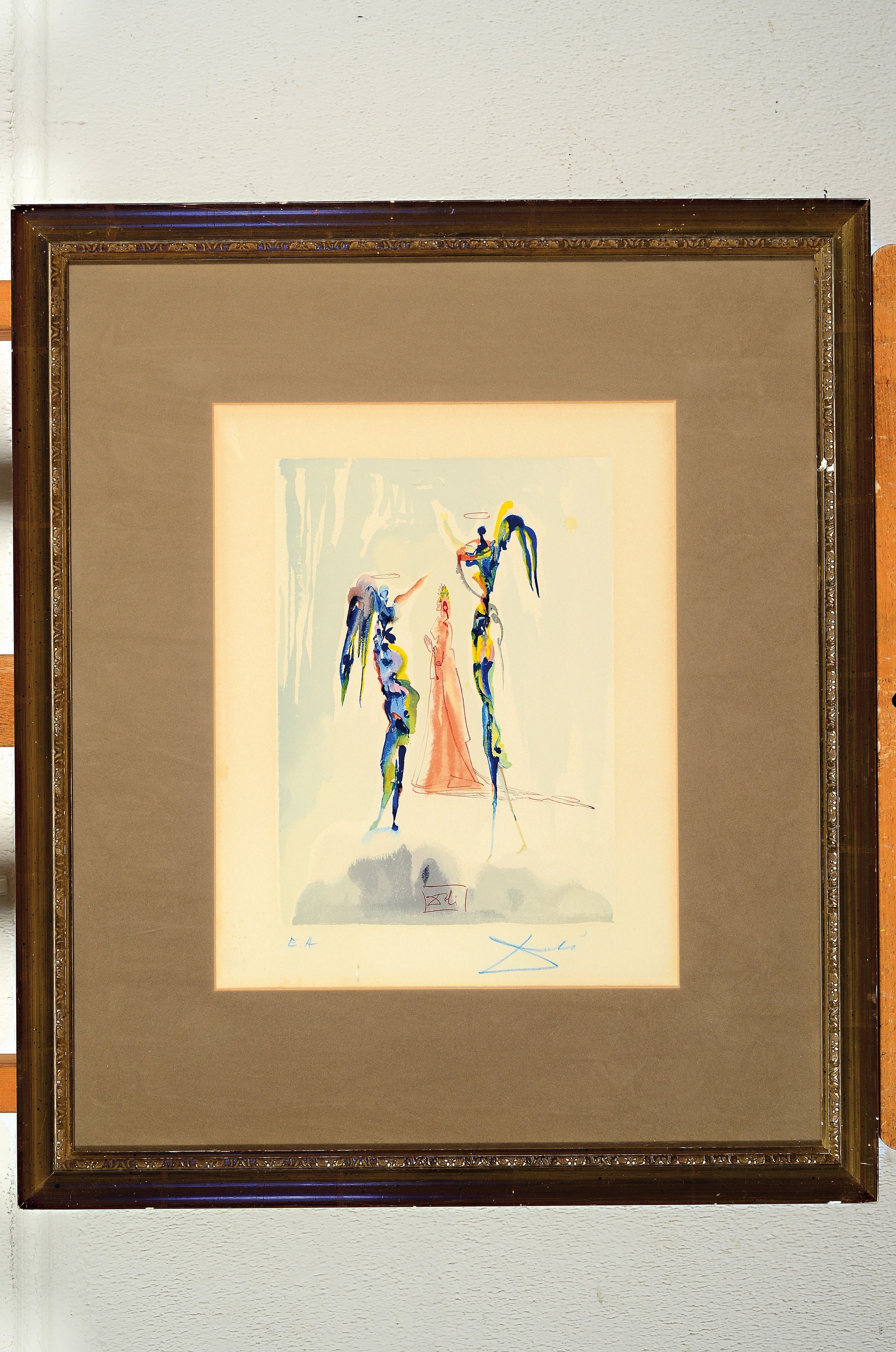 Detail k: Salvador Dali, 1904-1989, Farbxylographie aus der Serie "La Divine Comedie" von 1960, "Chant 27: Gloria patri" aus "Le ...