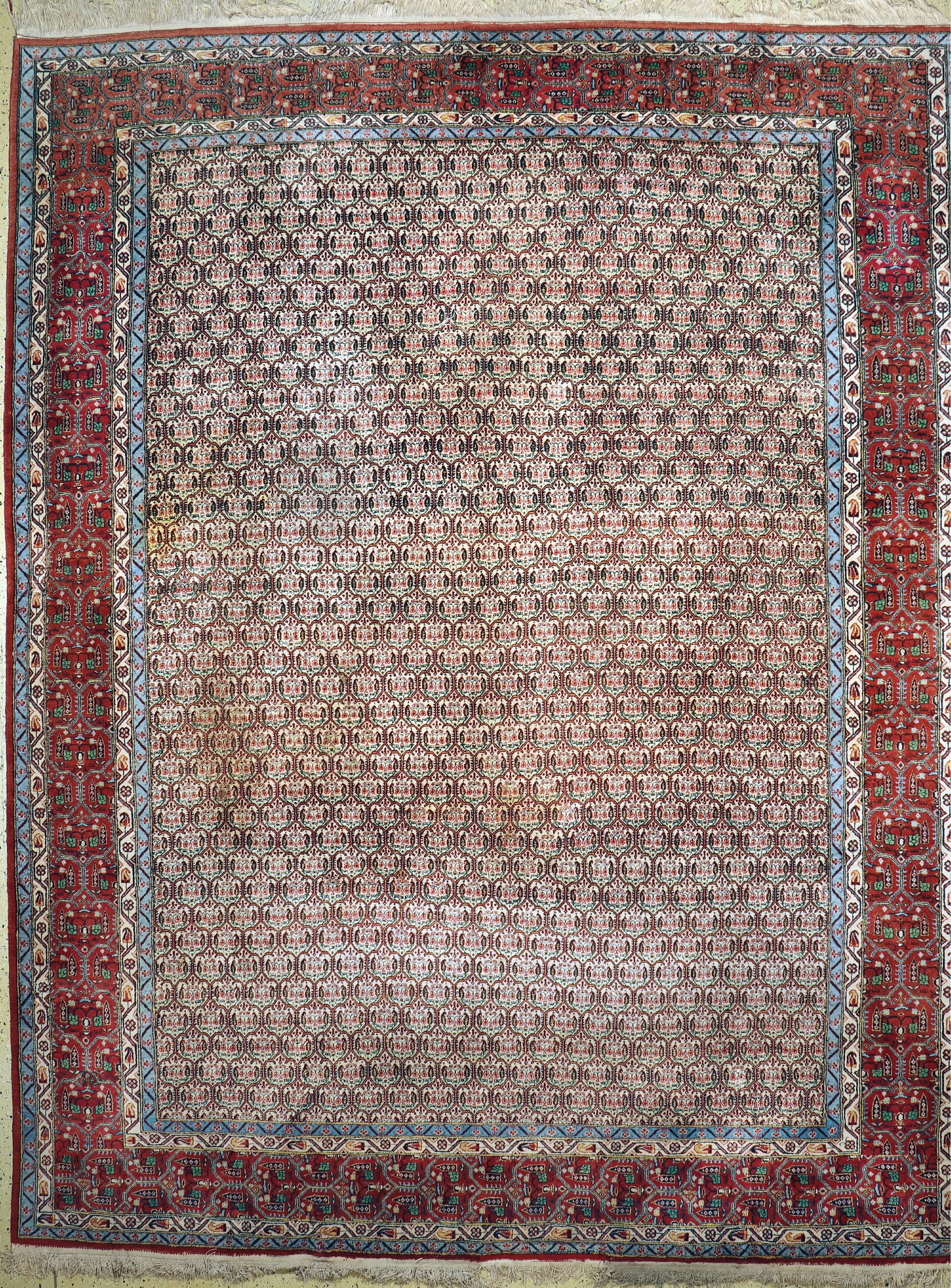 Ghom Kork, Persien, Mitte 20.Jhd, Korkwolleauf Baumwolle, ca. 395 x 311 cm, EHZ: 4