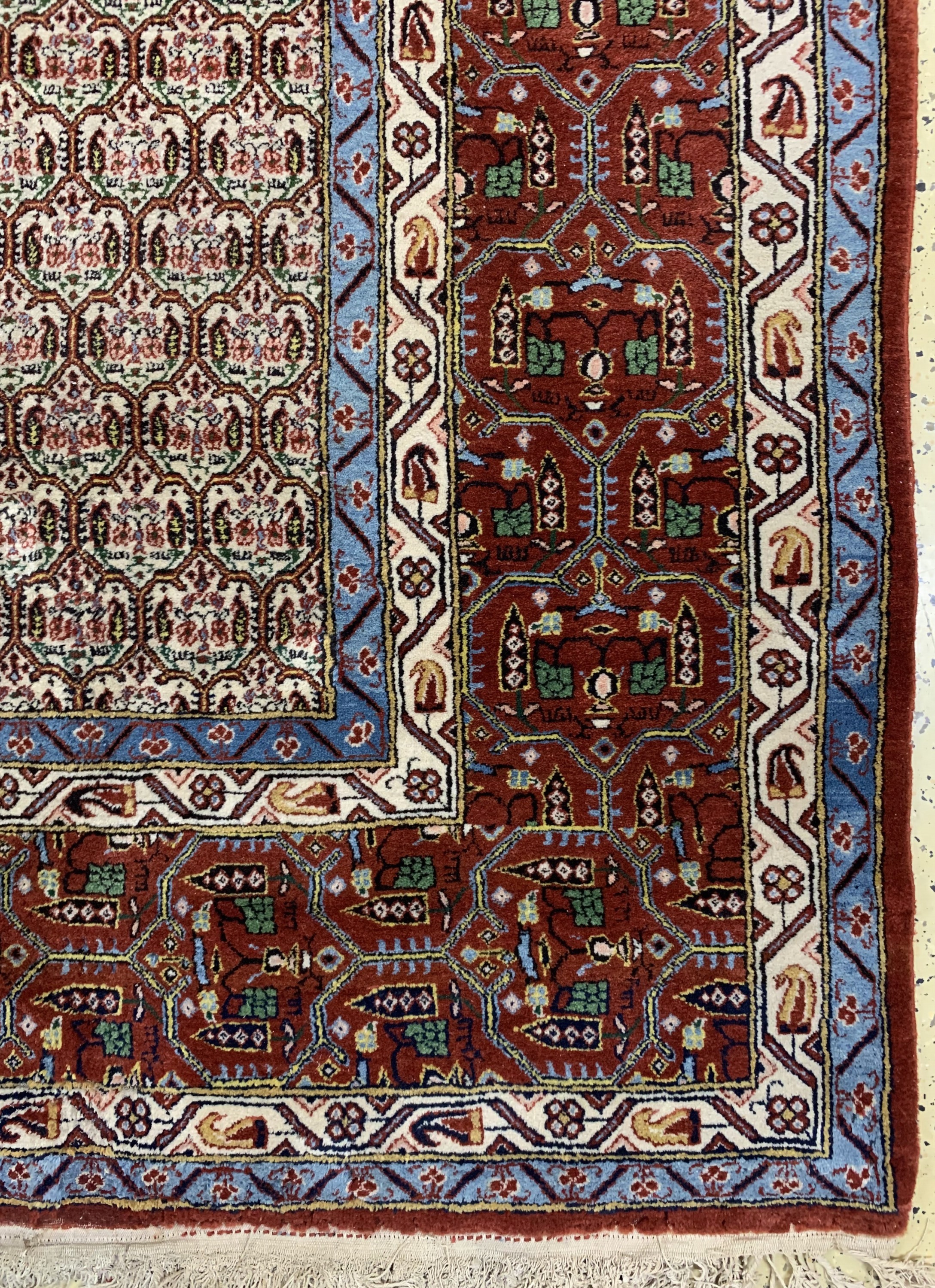 Detail a: Ghom Kork, Persien, Mitte 20.Jhd, Korkwolleauf Baumwolle, ca. 395 x 311 cm, EHZ: 4
