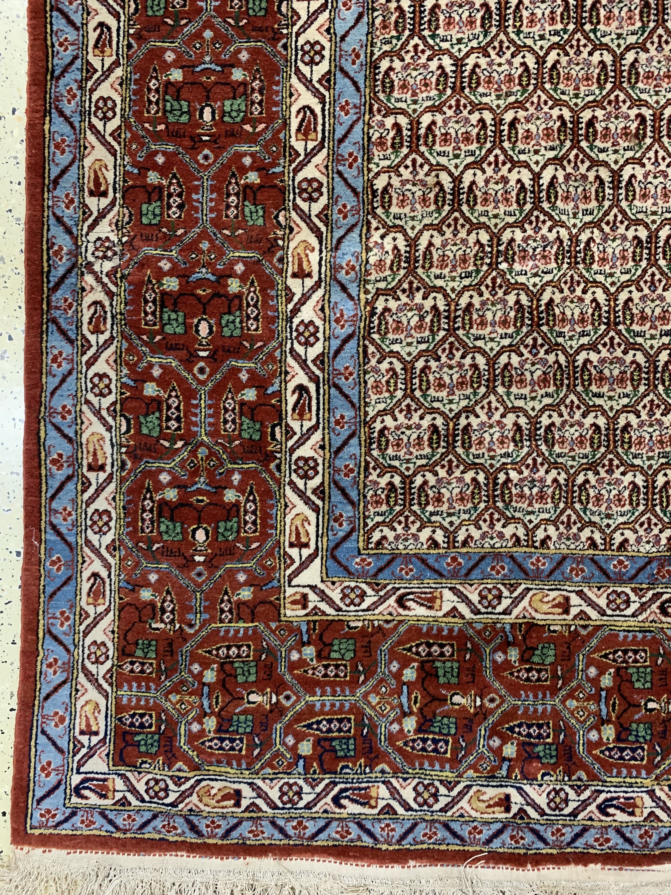 Detail b: Ghom Kork, Persien, Mitte 20.Jhd, Korkwolleauf Baumwolle, ca. 395 x 311 cm, EHZ: 4